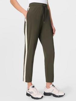 Sweaty Betty Explorer Side Stripe 27" Trousers, Nori Green - view 2, Nori Green