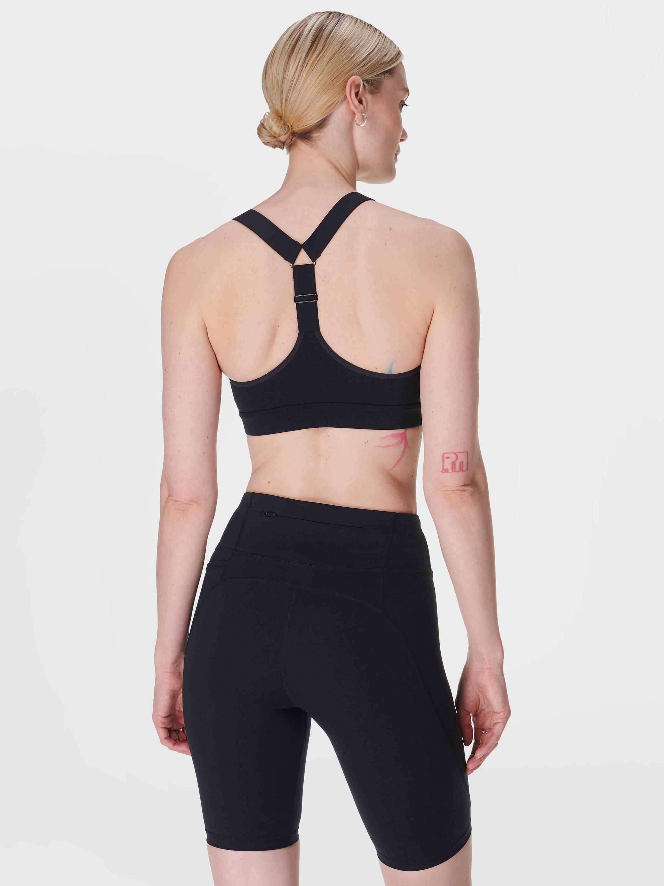 Product image 3 of 6, which shows Sweaty Betty Power Medium Support Seam-Free Bra, Black, XXS