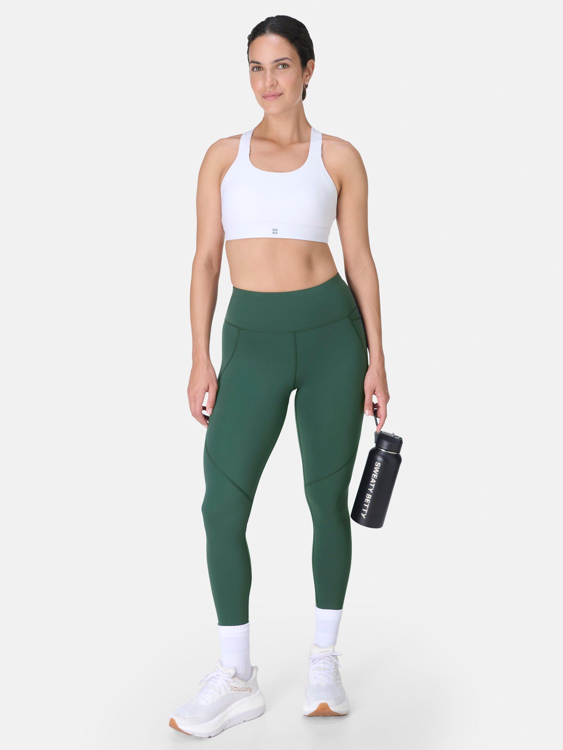 Product image 2 of 7, which shows Sweaty Betty Power Medium Support Seam-Free Bra, White, XXS