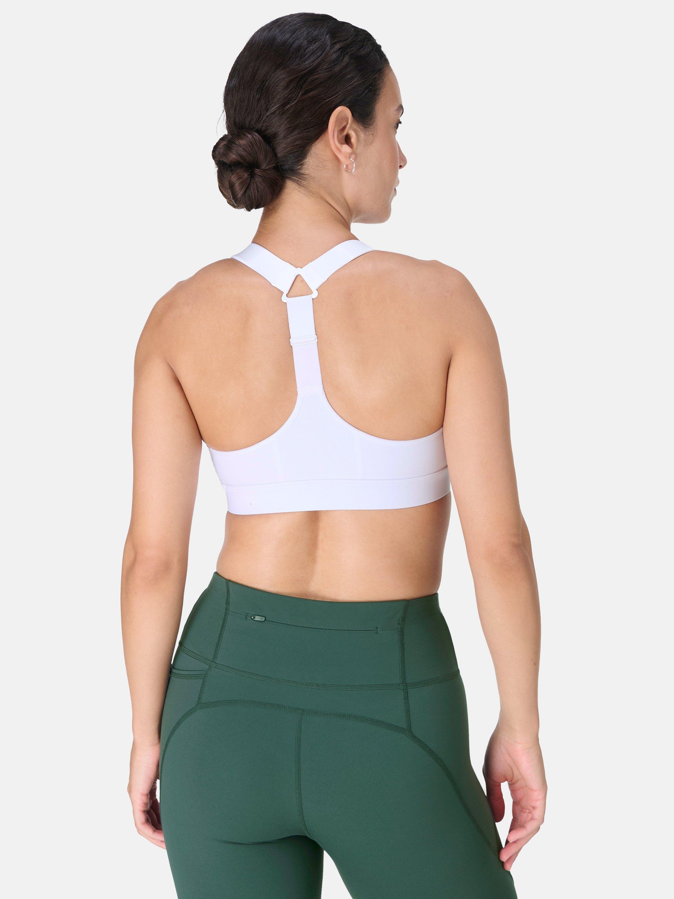 Product image 7 of 7, which shows Sweaty Betty Power Medium Support Seam-Free Bra, White, XXS