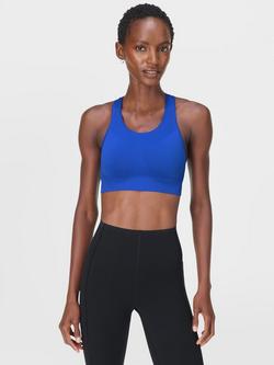 Sweaty Betty Stamina Seamless Sports Bra, Lightning Blue