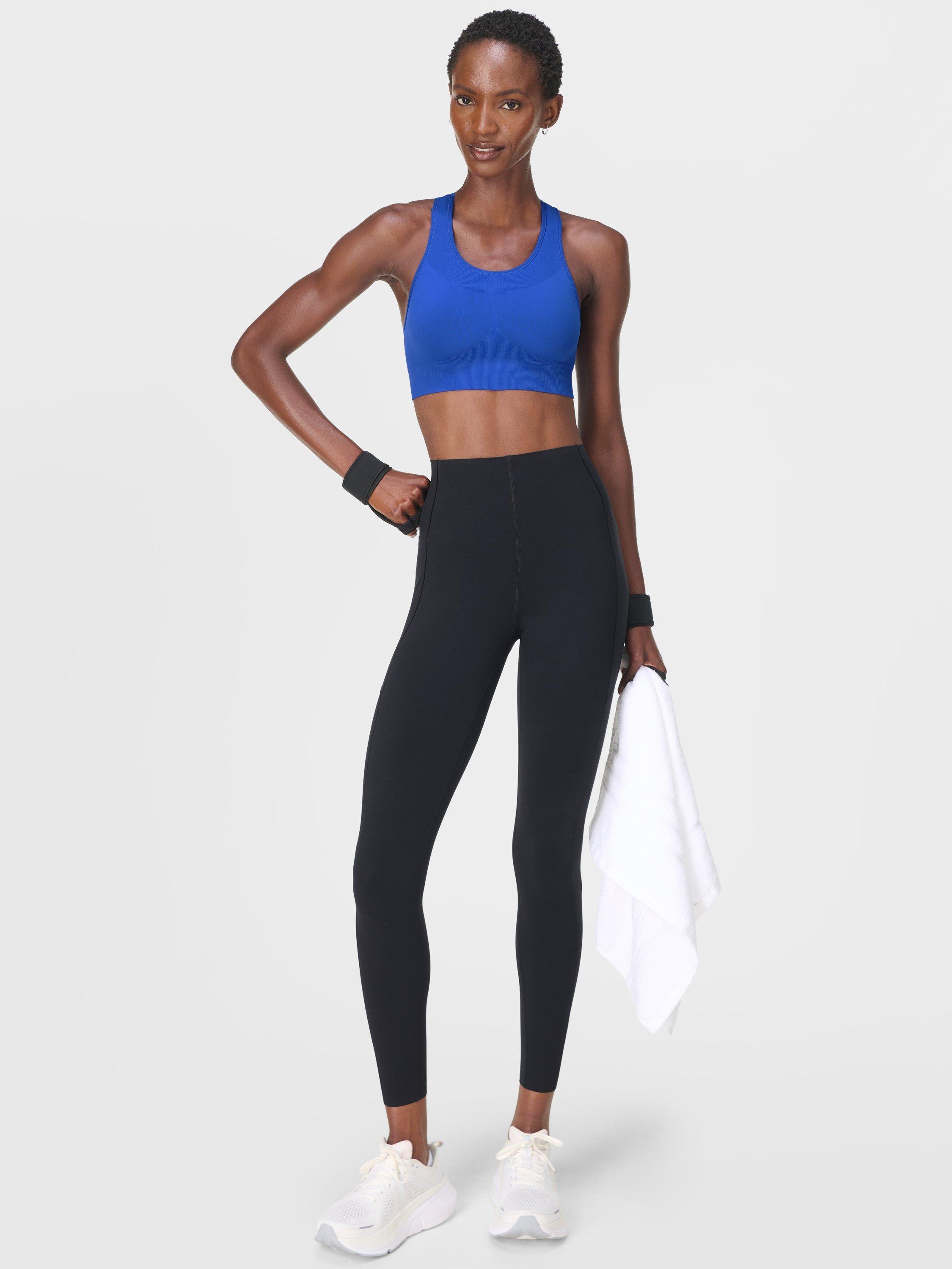 Product image 3 of 7, which shows Sweaty Betty Stamina Seamless Sports Bra, Lightning Blue, XXS