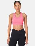 Sweaty Betty Stamina Seamless Sports Bra, Lightning Blue, Lollipop Pink
