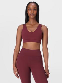 Sweaty Betty Ultimate Studio Voop Bra, Garnet Red
