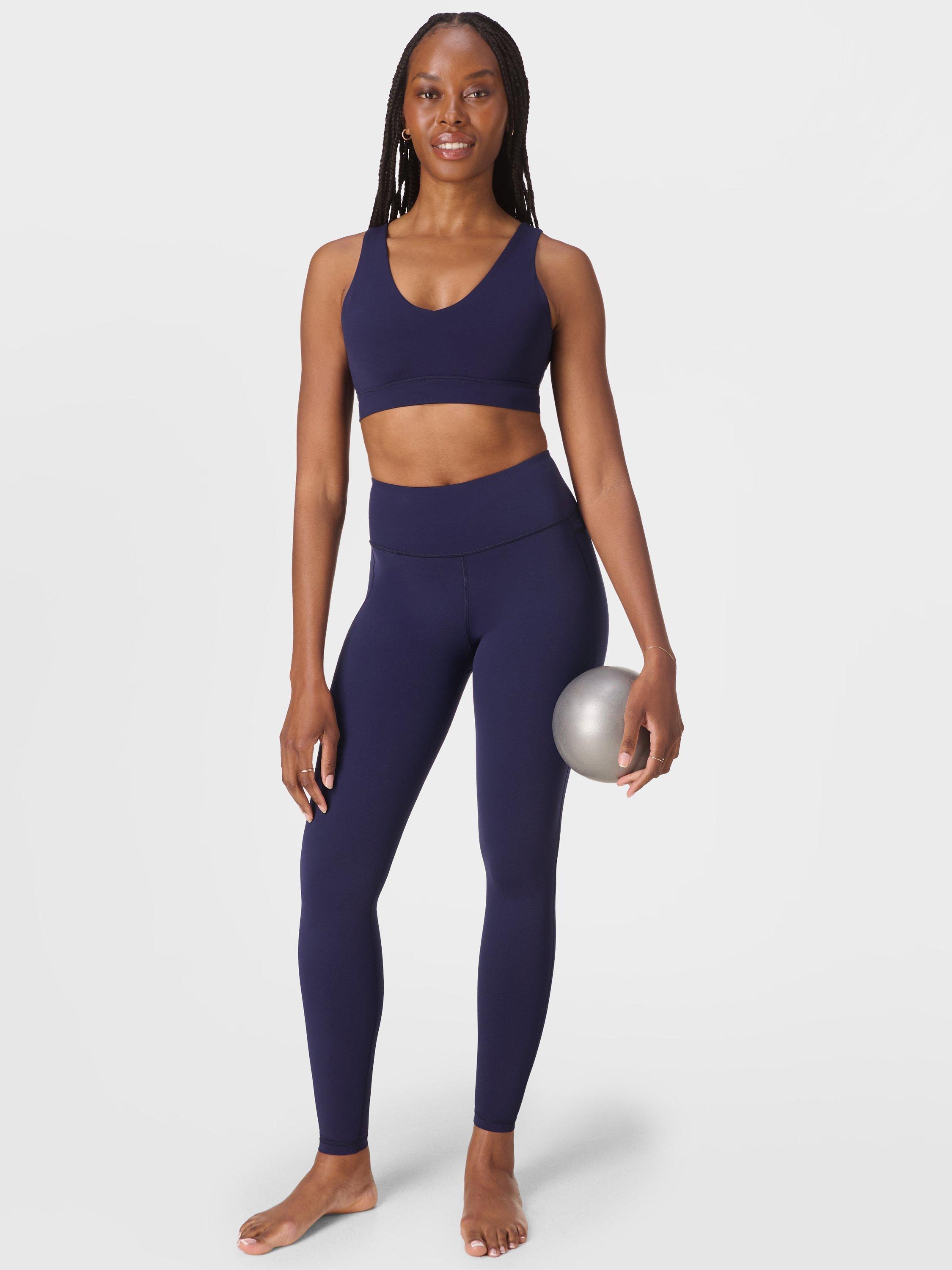 Product image 3 of 9, which shows Sweaty Betty Ultimate Studio Voop Bra, Midnight Navy Blue, XXS