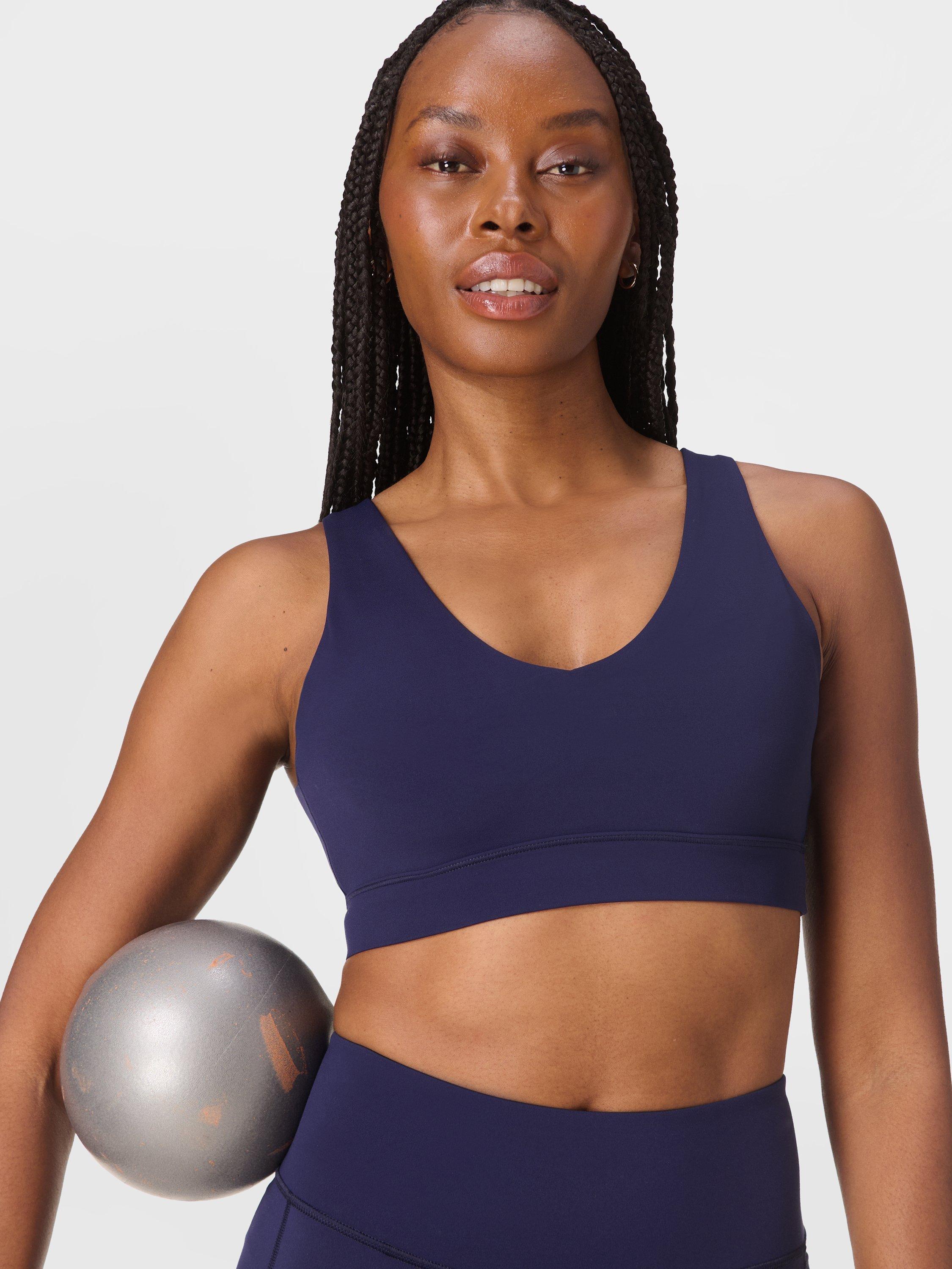 Product image 9 of 9, which shows Sweaty Betty Ultimate Studio Voop Bra, Midnight Navy Blue, XXS