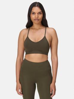 Sweaty Betty Soft Ribbed Sports Bra, Nori Green