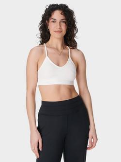 Sweaty Betty Soft Ribbed Sports Bra, Lily White