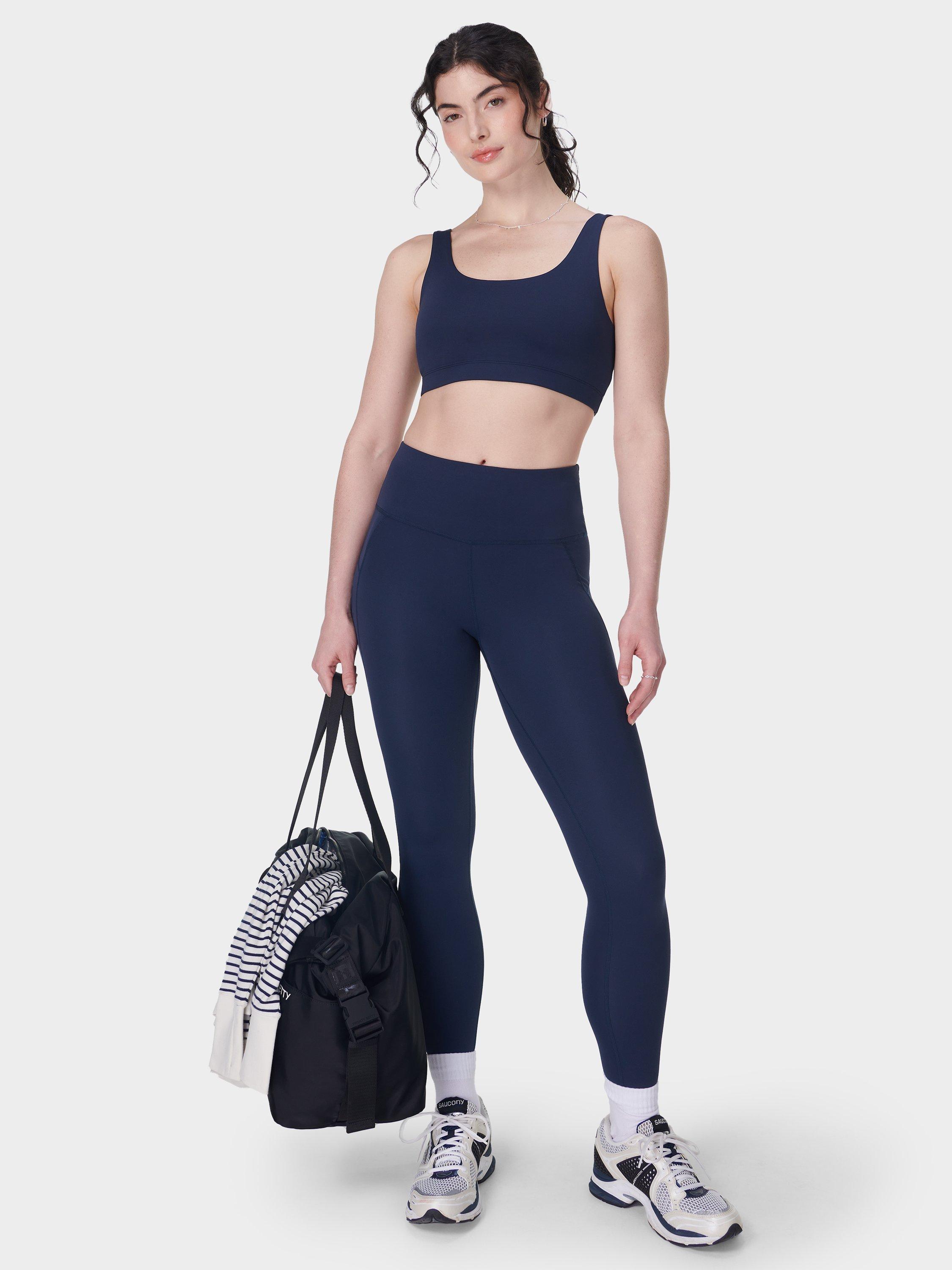 Product image 3 of 5, which shows Sweaty Betty All Day Bralette, Navy Blue, XXS