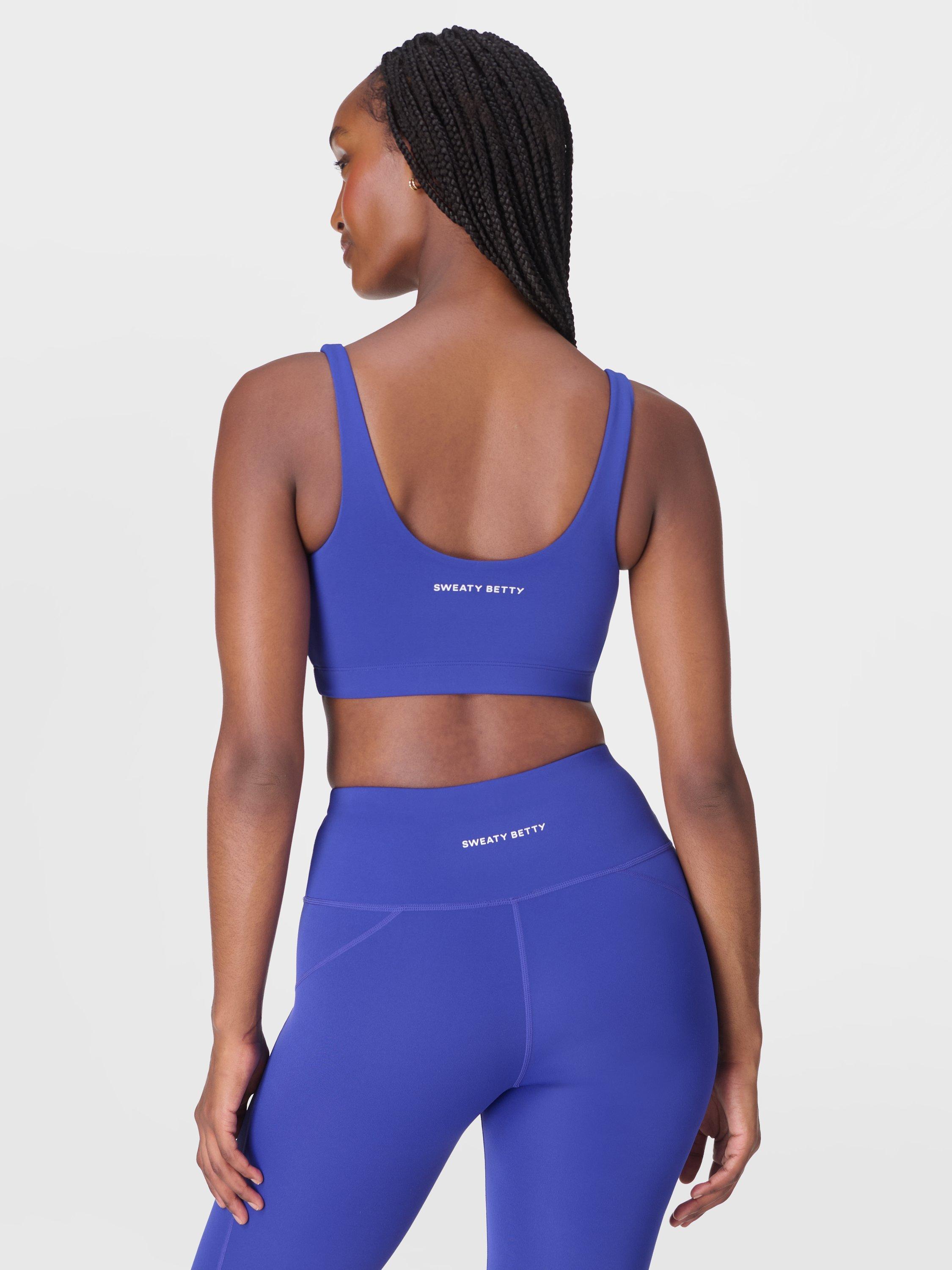 Product image 4 of 6, which shows Sweaty Betty All Day Bralette, Rich Blue, XXS