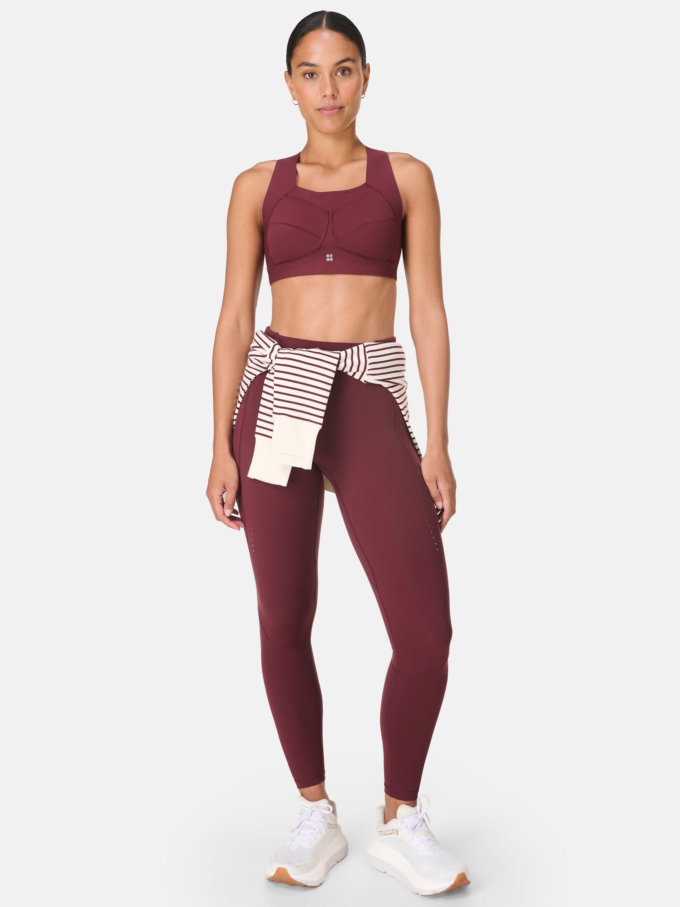 Product image 7 of 8, which shows Sweaty Betty Zero Gravity Running Sports Bra, Garnet Red, 30B