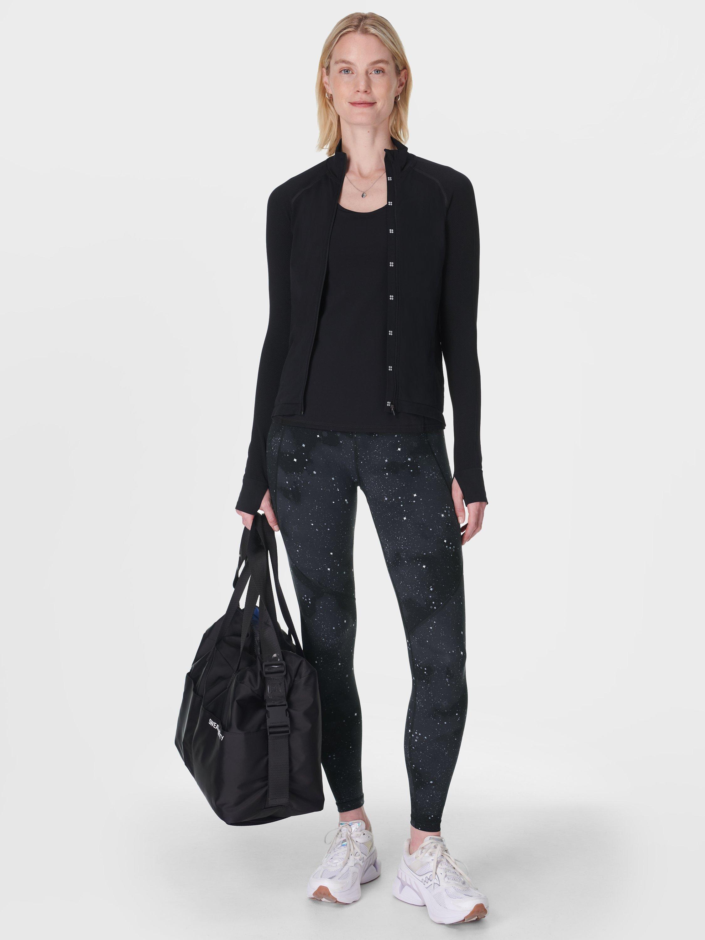 Product image 2 of 8, which shows Sweaty Betty Athlete Seamless Workout Zip Up Top, Black, L