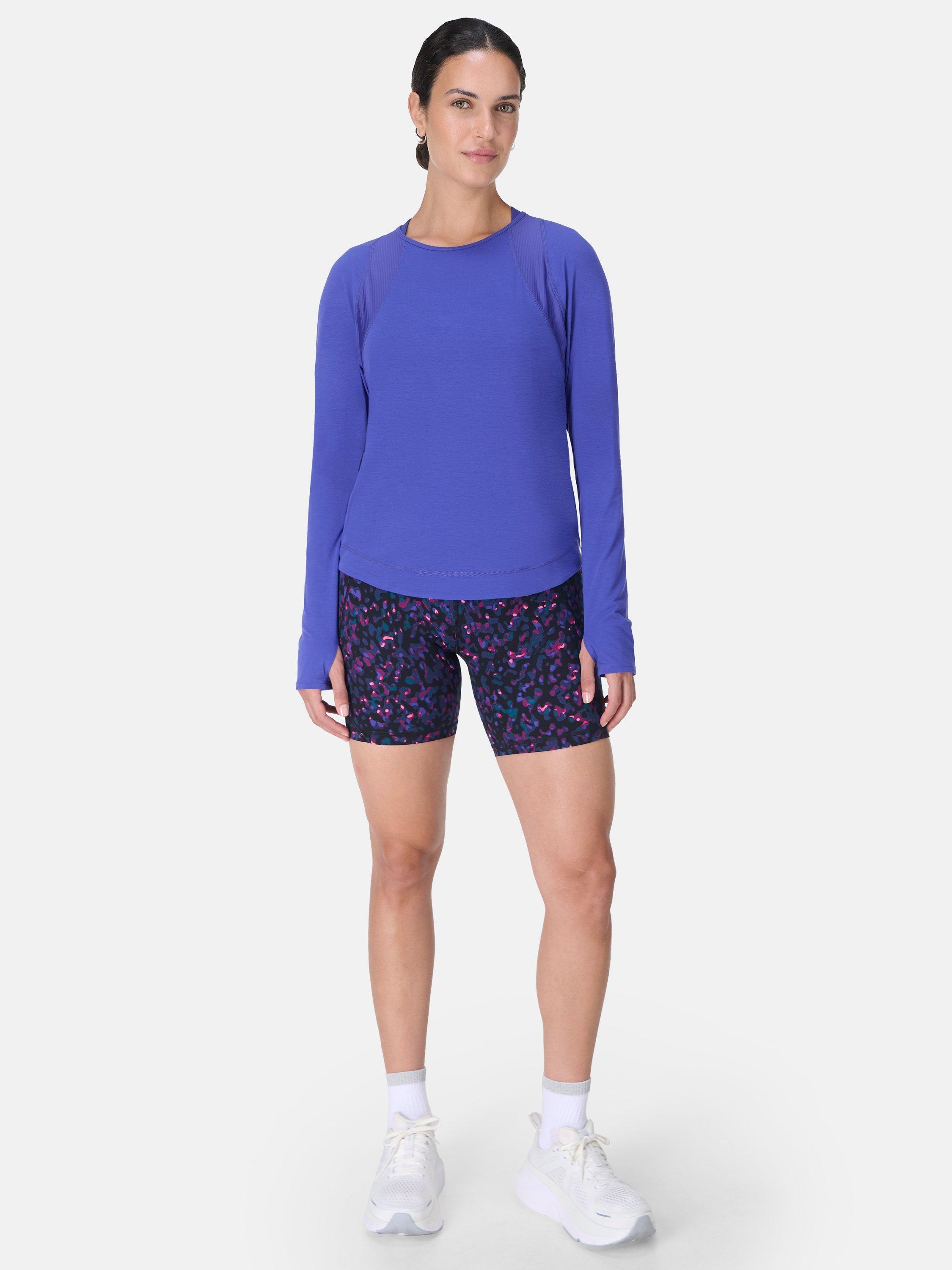 Product image 3 of 8, which shows Sweaty Betty Power 6" Biker Shorts, Black Liquid Dab, XS