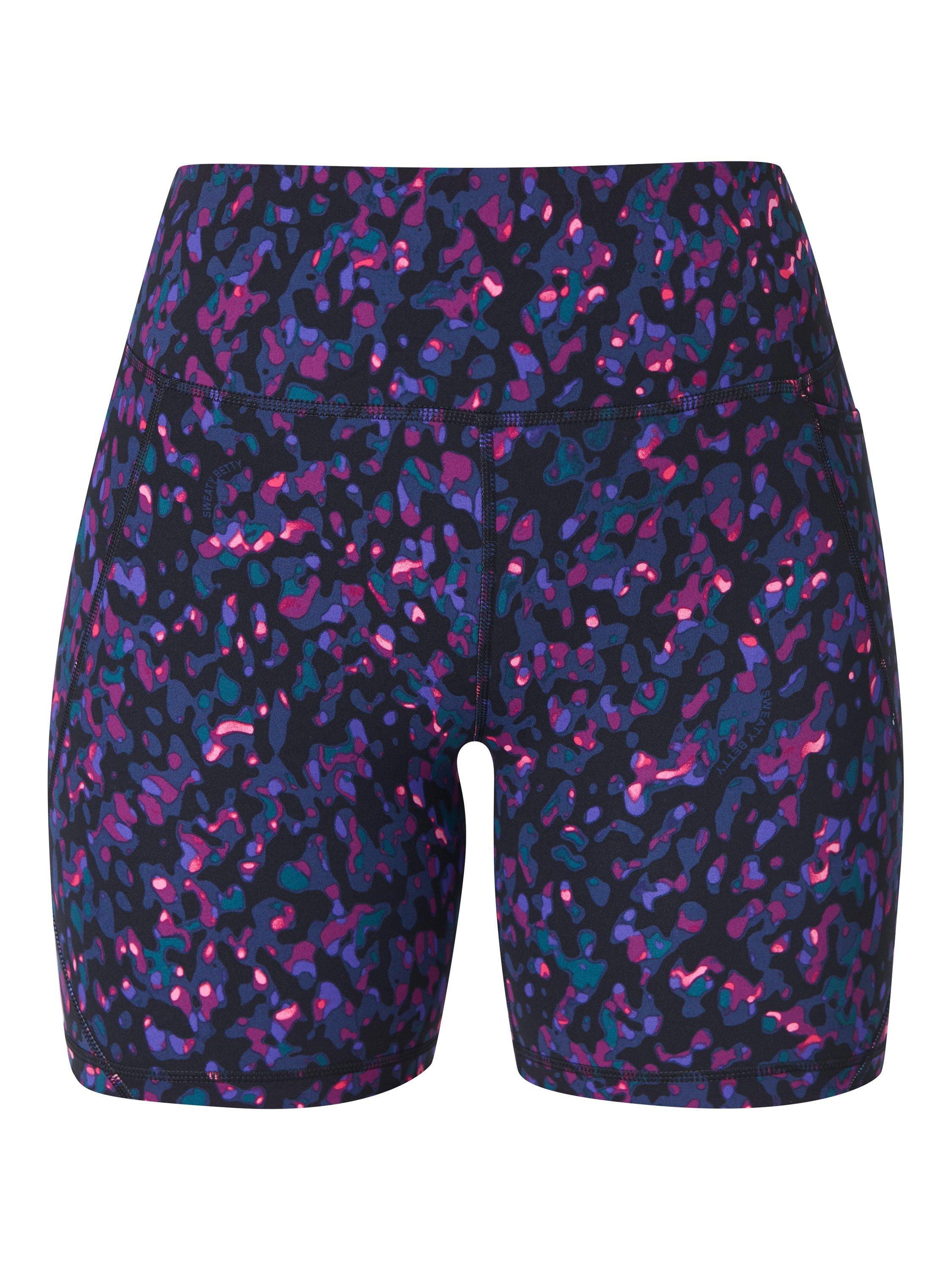 Product image 8 of 8, which shows Sweaty Betty Power 6" Biker Shorts, Black Liquid Dab, XS