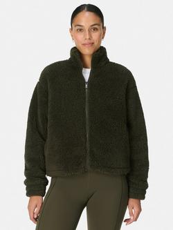 Sweaty Betty Canyon Fleece Zip Up Jumper, Nori Green