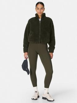 Sweaty Betty Canyon Fleece Zip Up Jumper - view 2, Nori Green
