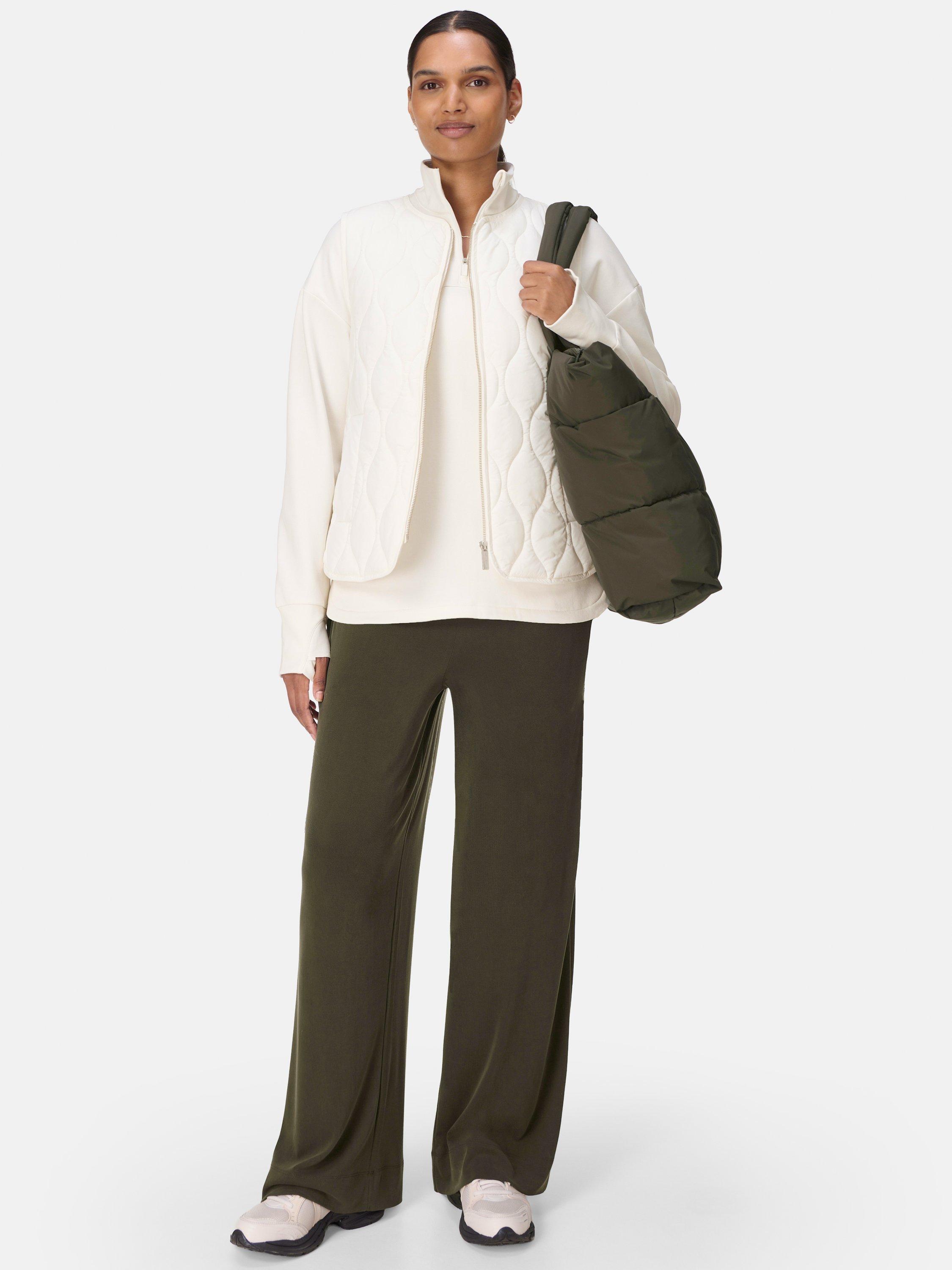 Product image 2 of 8, which shows Sweaty Betty On The Move Gilet, Lily White, XXS