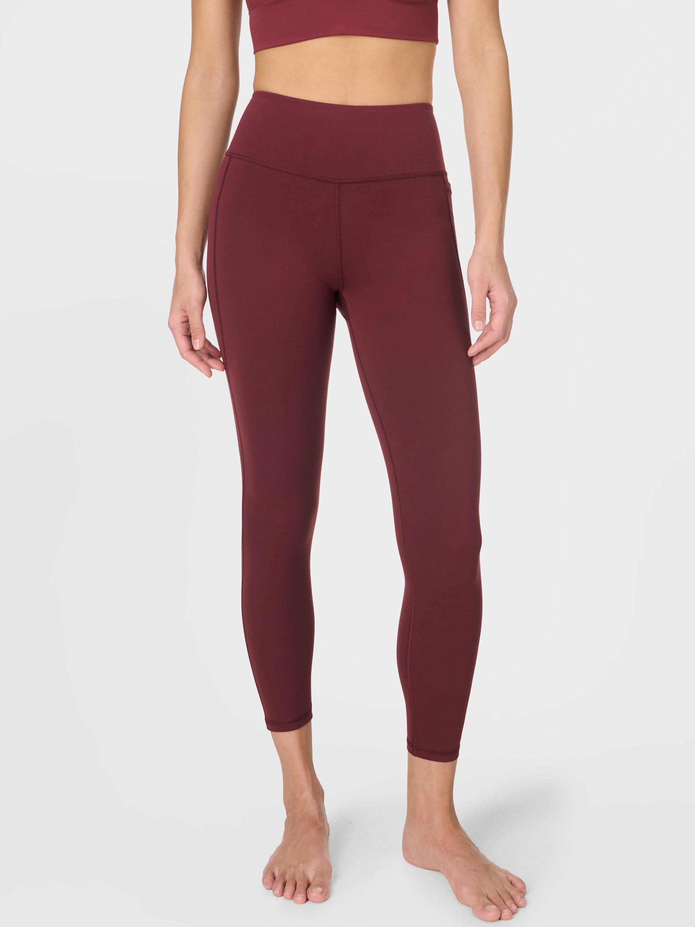 Product image 1 of 7, which shows Sweaty Betty Ultimate Studio 7/8 Leggings, Garnet Red, XXL