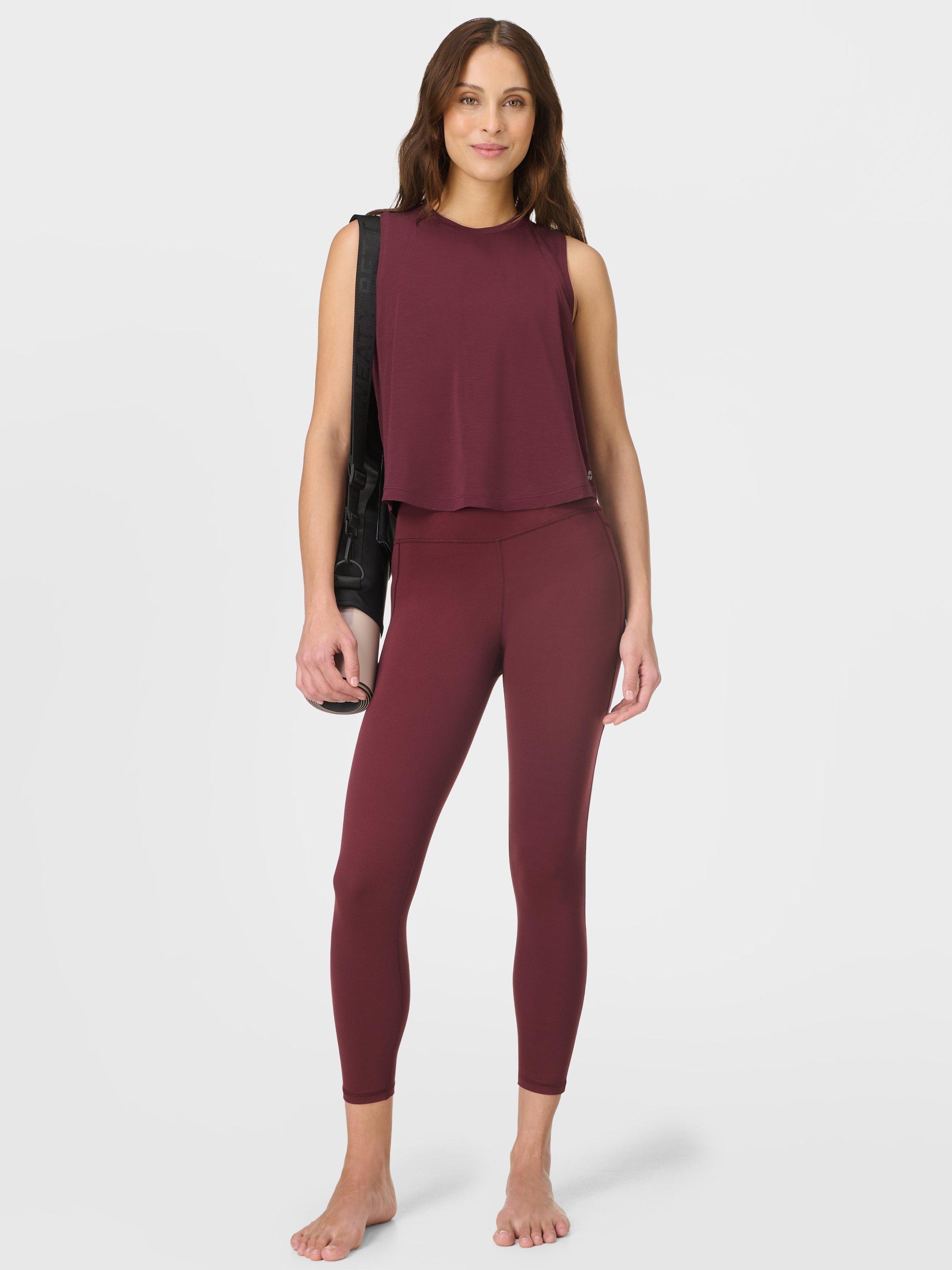 Product image 7 of 7, which shows Sweaty Betty Ultimate Studio 7/8 Leggings, Garnet Red, XXL