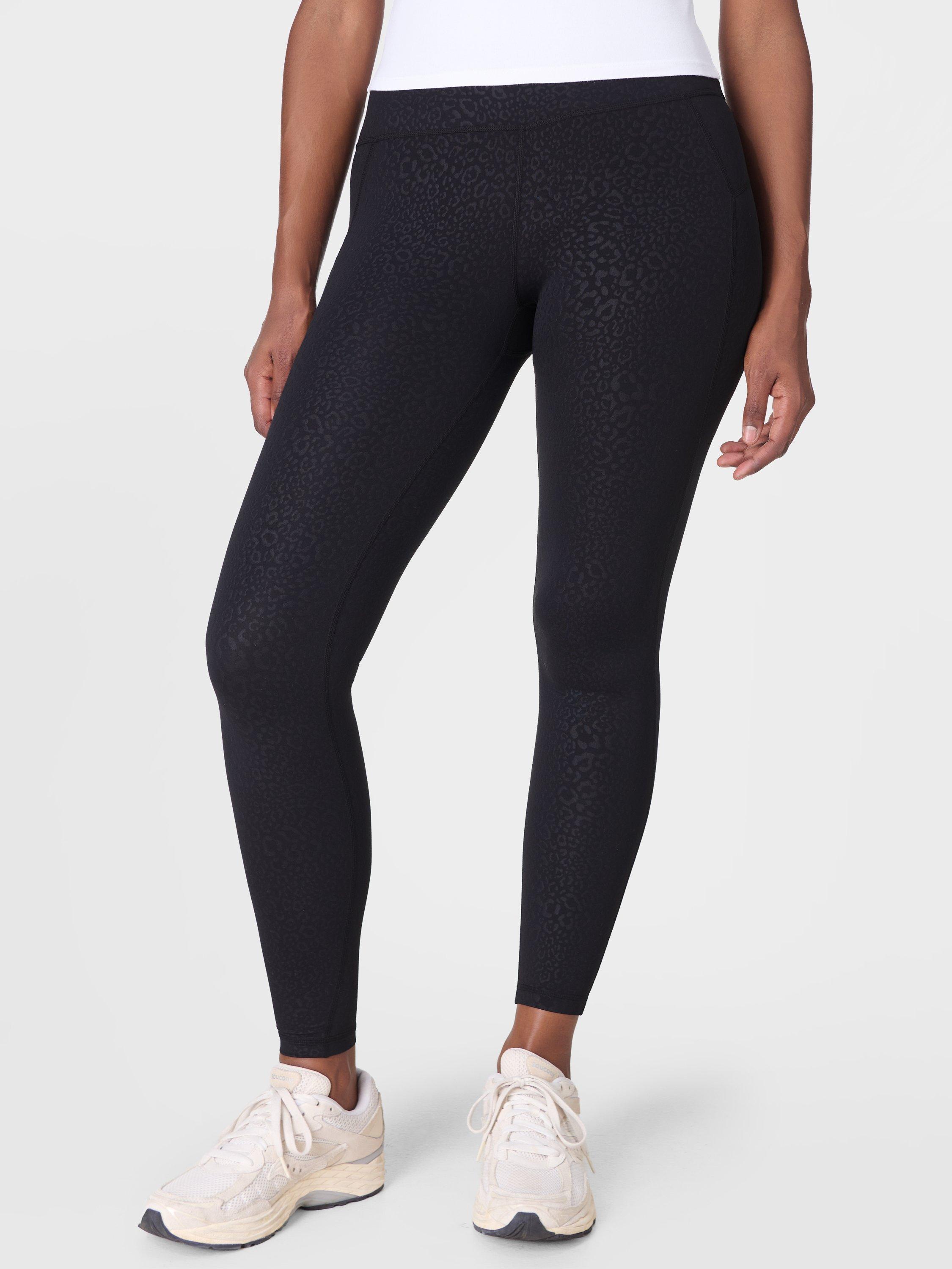 Product image 1 of 9, which shows Sweaty Betty All Day Leggings, Black Leo Spots, XS