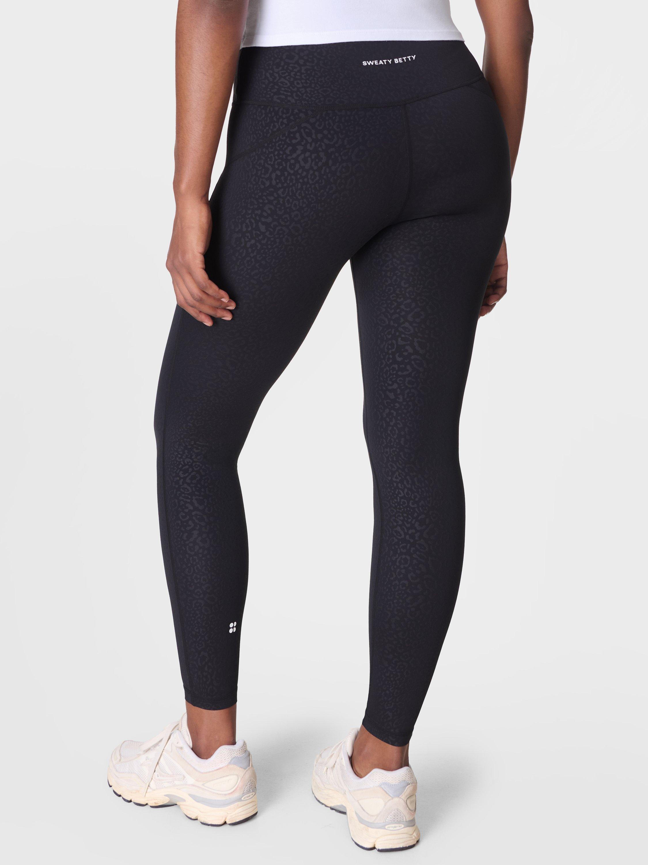 Product image 4 of 9, which shows Sweaty Betty All Day Leggings, Black Leo Spots, XS