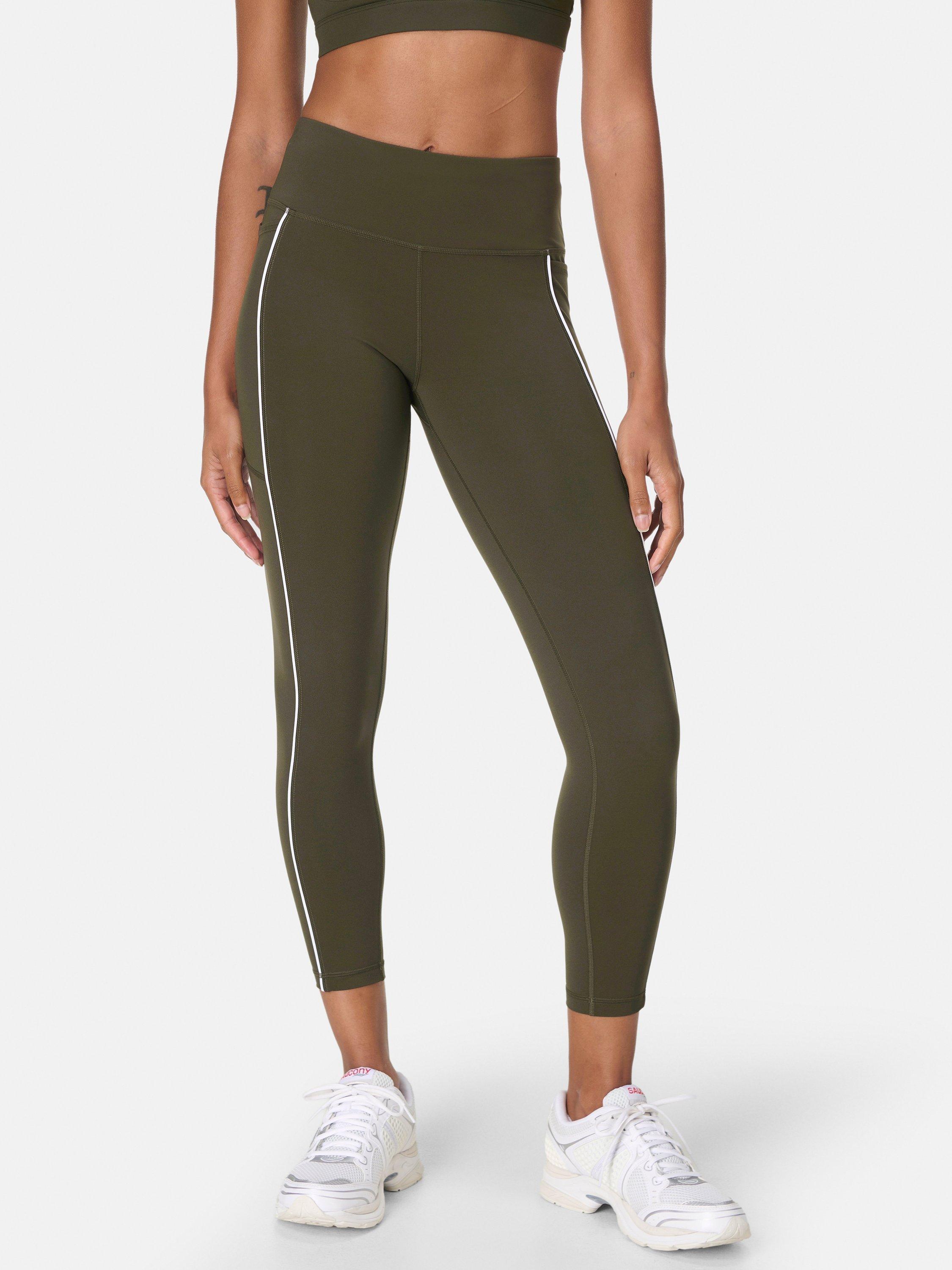 Sweaty Betty Power 7/8 Piping Exercise Leggings, Nori Green