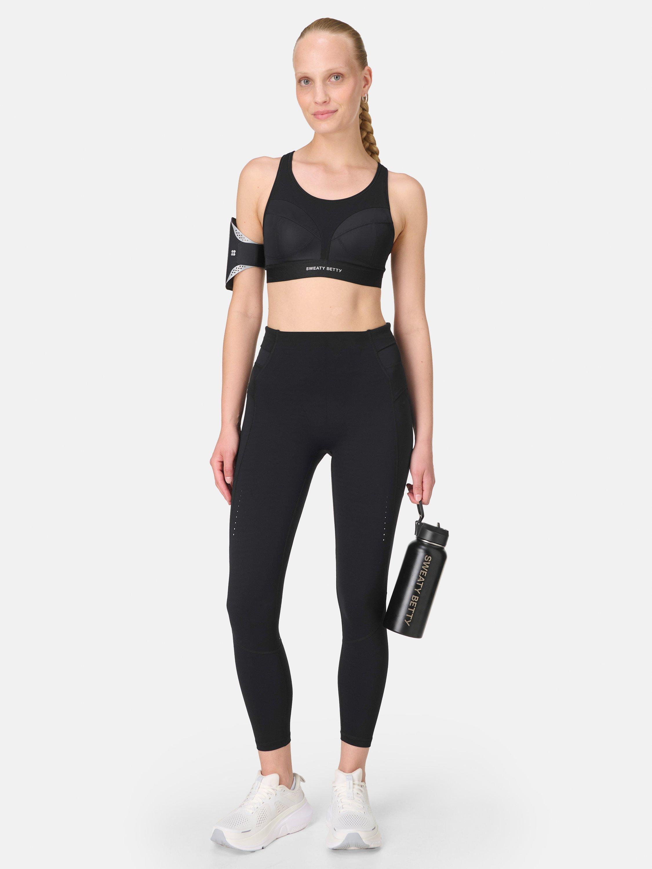 Product image 2 of 9, which shows Sweaty Betty Runners High 7/8 Leggings, Black, XXS
