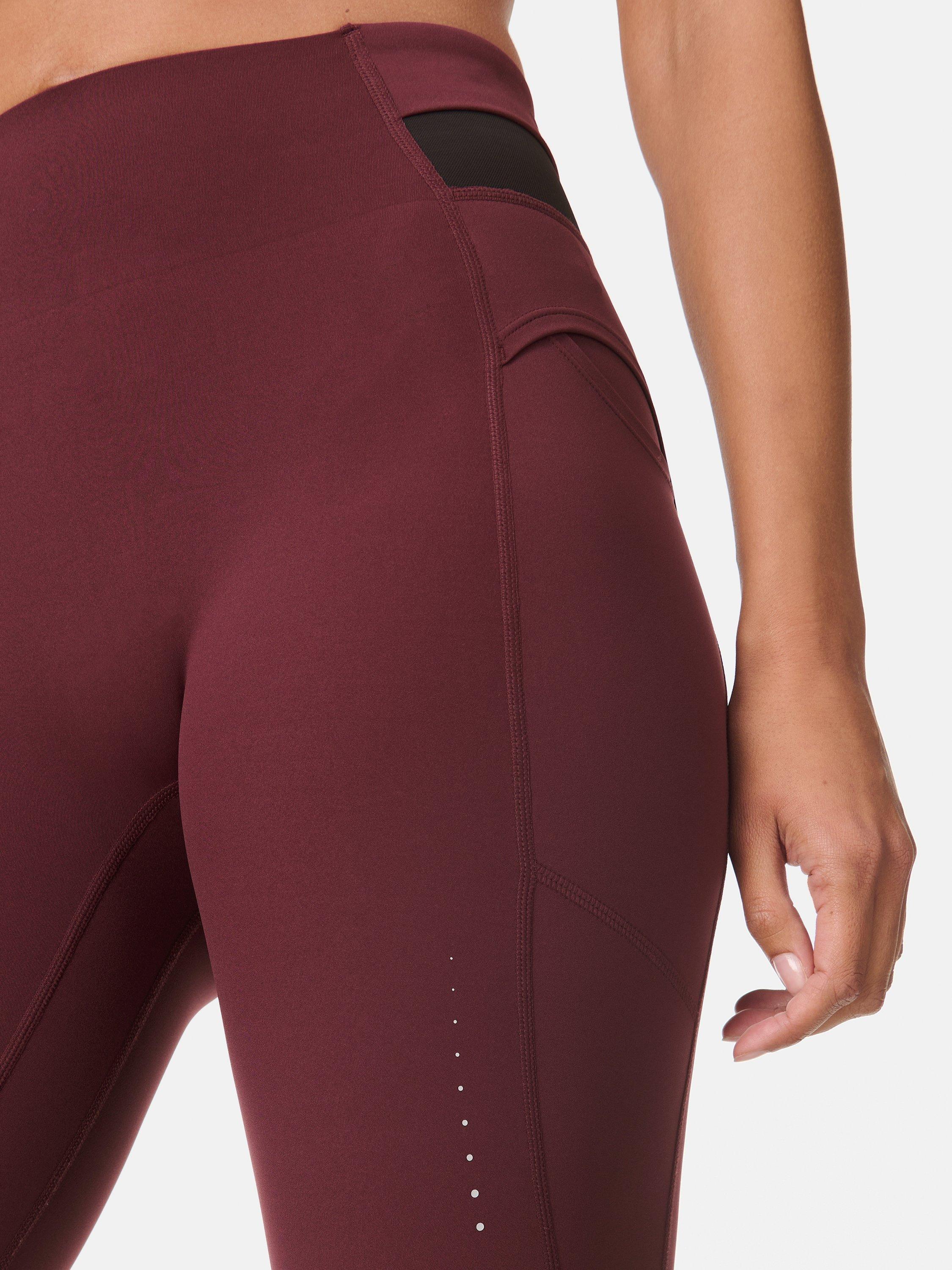 Product image 10 of 10, which shows Sweaty Betty Compressive Running Leggings, Garnet Red, XXS
