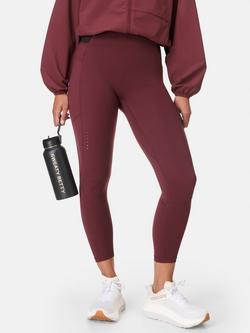 Sweaty Betty Compressive Running Leggings, Garnet Red - view 2, Garnet Red
