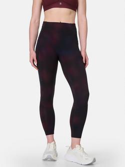 Sweaty Betty Runners High 7/8 Leggings, Red Pixel Fade Print, Red Pixel Fade Print