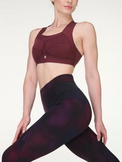 Sweaty Betty Runners High 7/8 Leggings, Red Pixel Fade Print - view 2, Red Pixel Fade Print