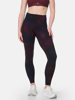 Sweaty Betty Runners High Waist Leggings, Red Pixel Fade Print, Red Pixel Fade Print