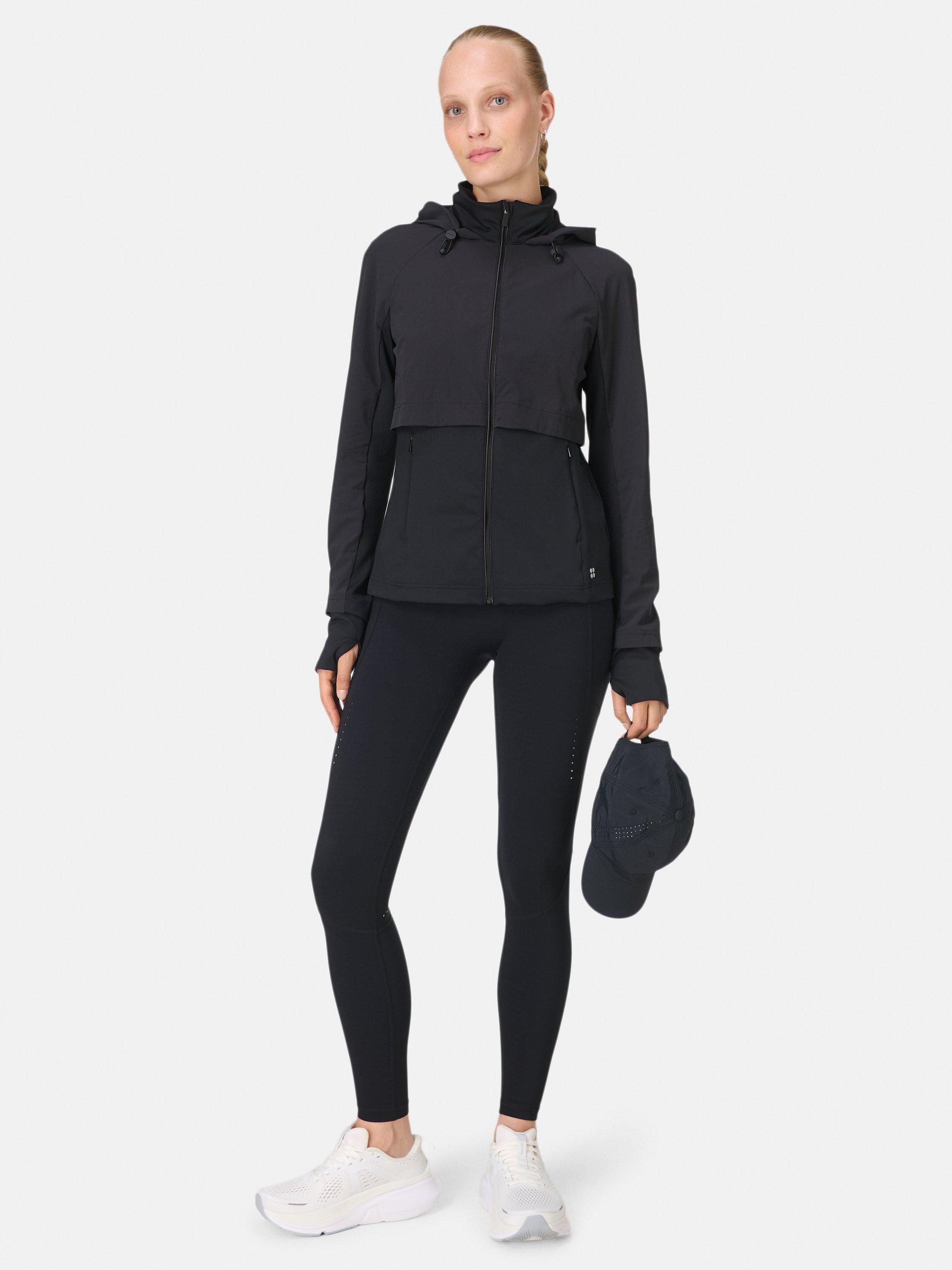 Product image 2 of 8, which shows Sweaty Betty Runners High Leggings, Black, XXS