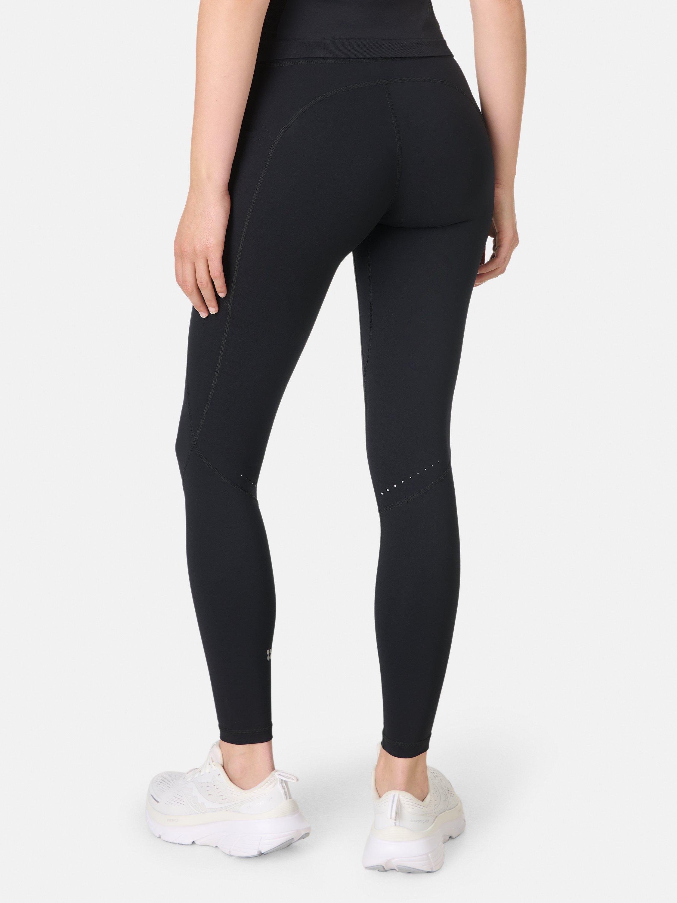 Product image 3 of 8, which shows Sweaty Betty Runners High Leggings, Black, XXS