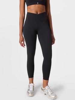 Sweaty Betty Power 7/8 Wrap Waist Workout Leggings, Black - view 2, Black
