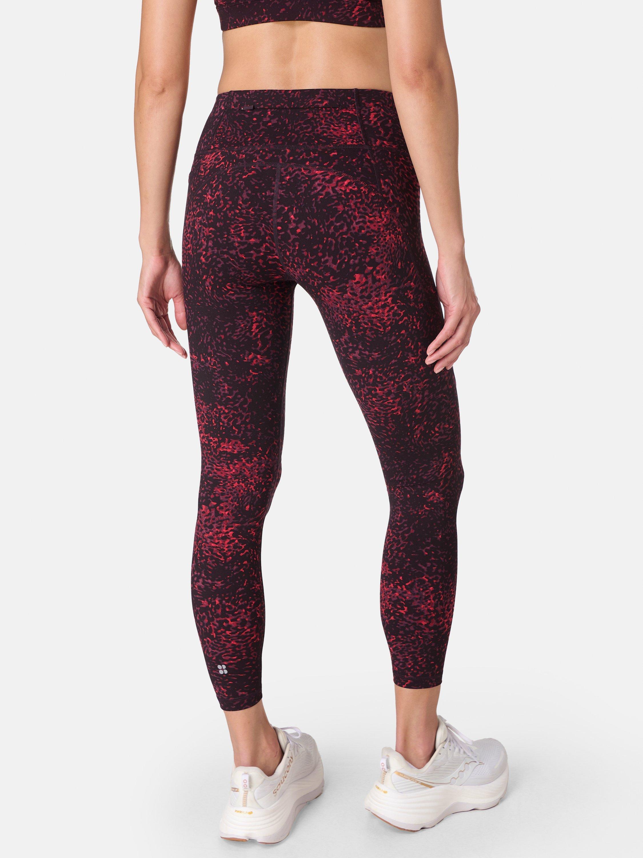 Product image 4 of 10, which shows Sweaty Betty Power 7/8 Workout Leggings, Red/Multi, XXS