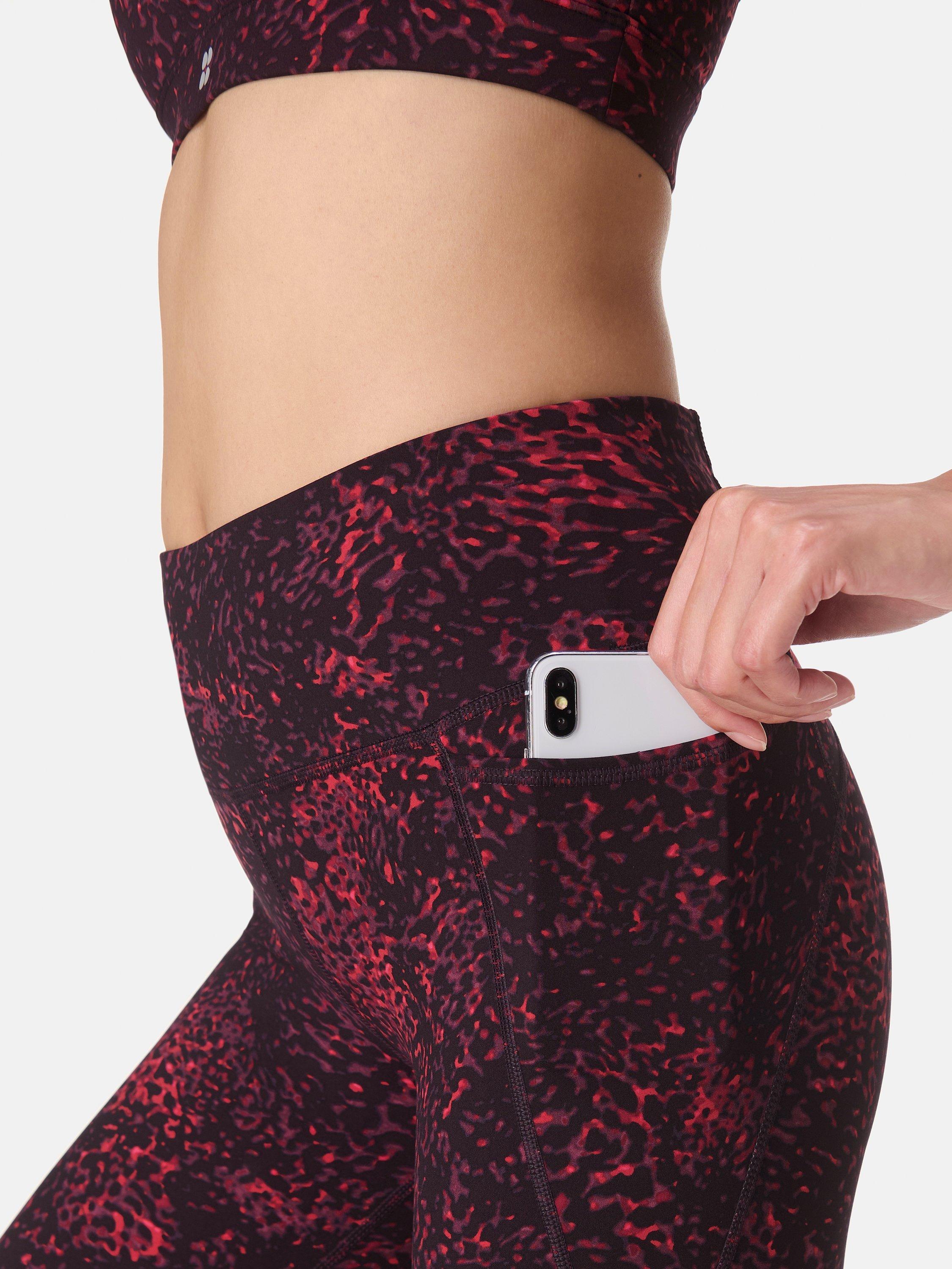 Product image 7 of 10, which shows Sweaty Betty Power 7/8 Workout Leggings, Red/Multi, XXS