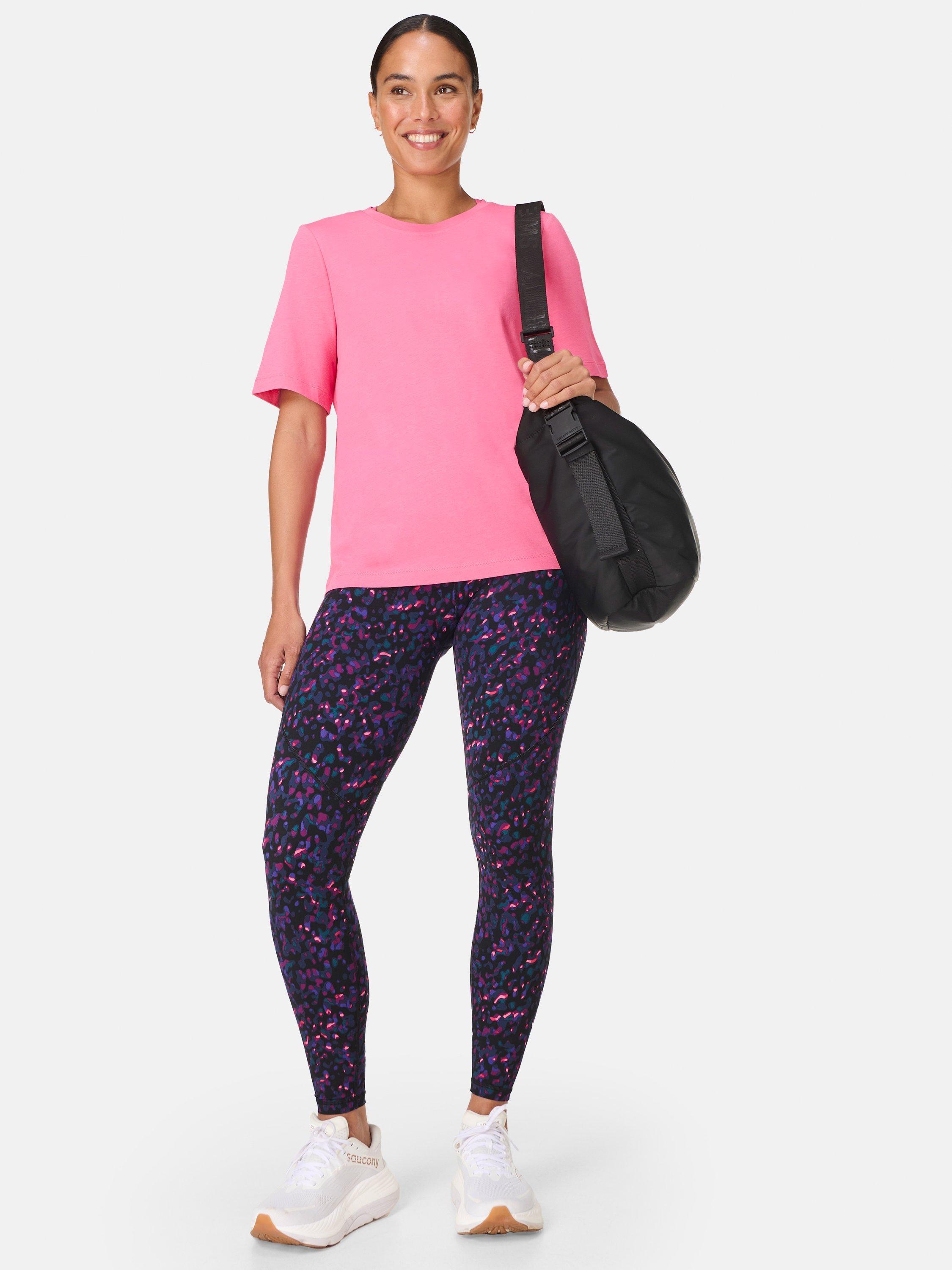 Product image 2 of 9, which shows Sweaty Betty Power 7/8 Workout Leggings, Black Liquid Dab, XXS