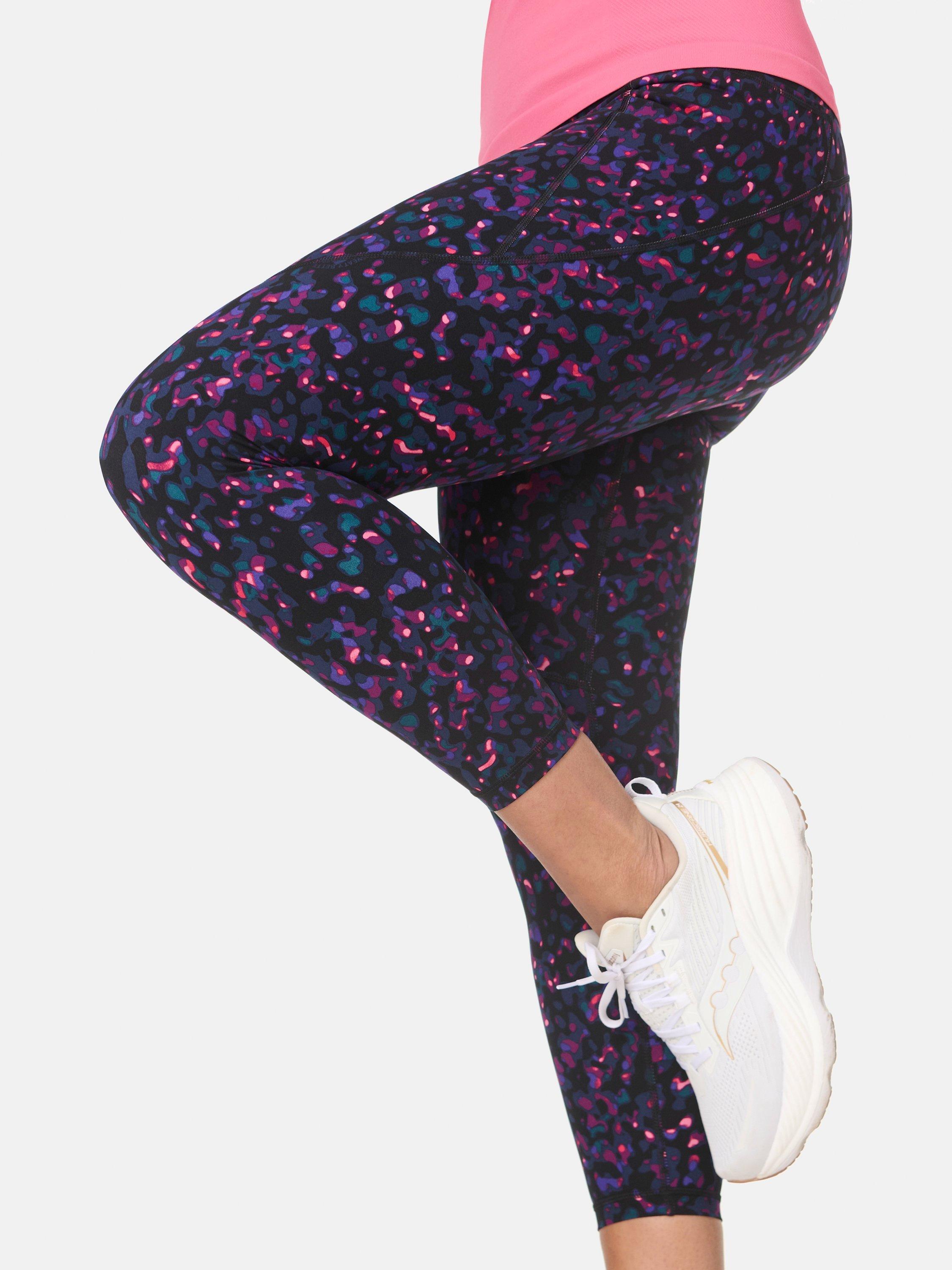 Product image 7 of 9, which shows Sweaty Betty Power 7/8 Workout Leggings, Black Liquid Dab, XXS