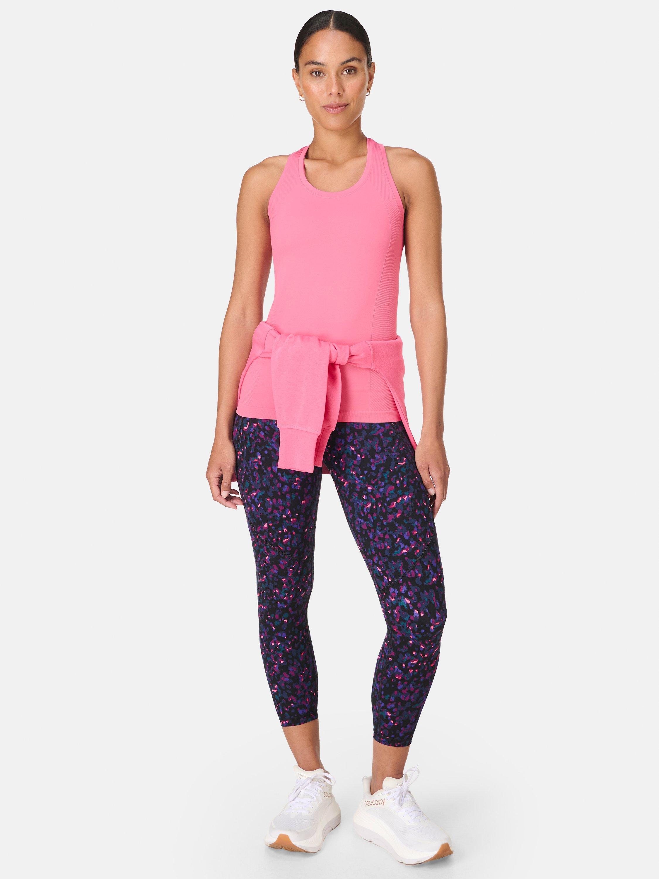 Product image 8 of 9, which shows Sweaty Betty Power 7/8 Workout Leggings, Black Liquid Dab, XXS