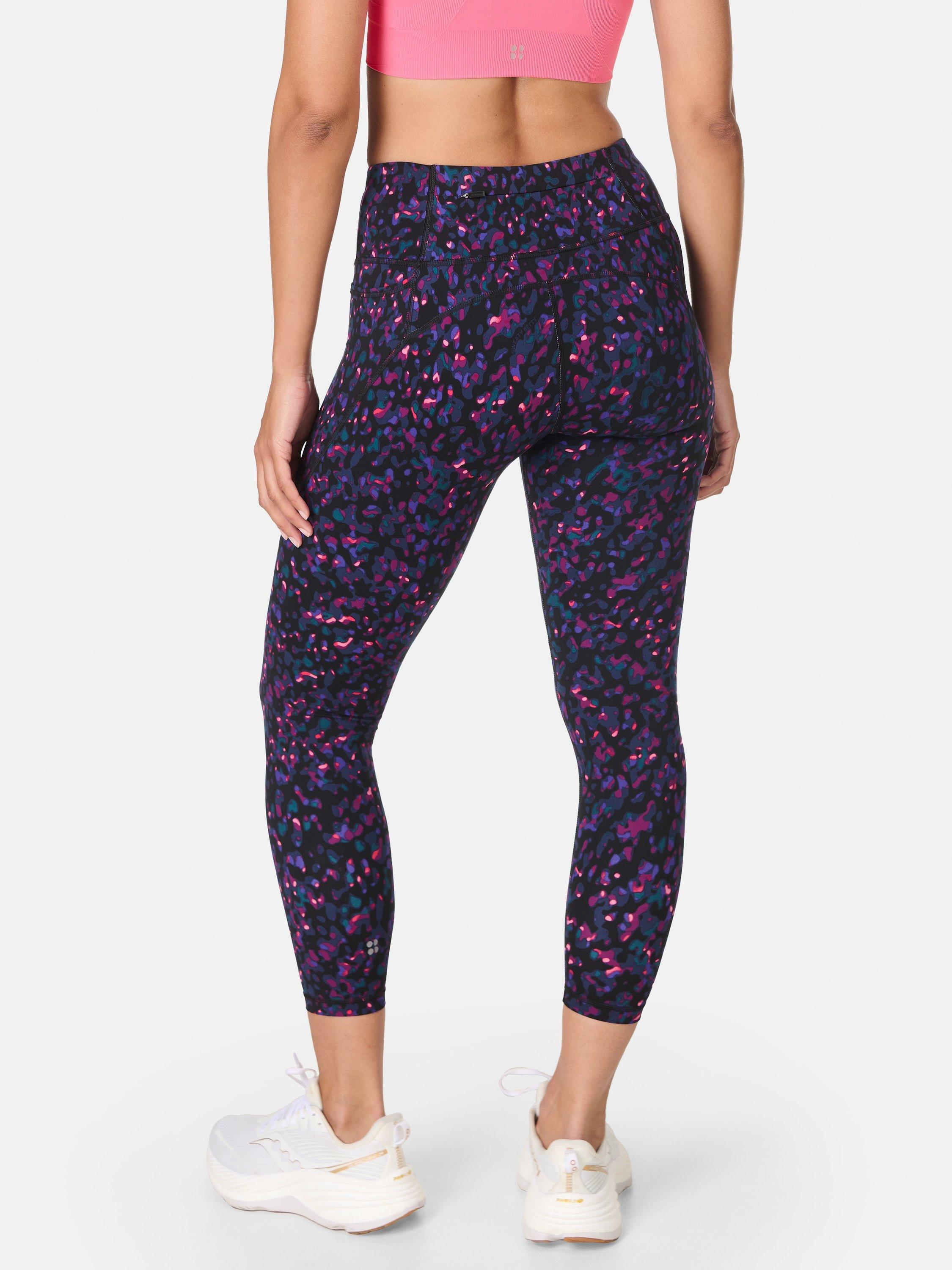 Product image 9 of 9, which shows Sweaty Betty Power 7/8 Workout Leggings, Black Liquid Dab, XXS