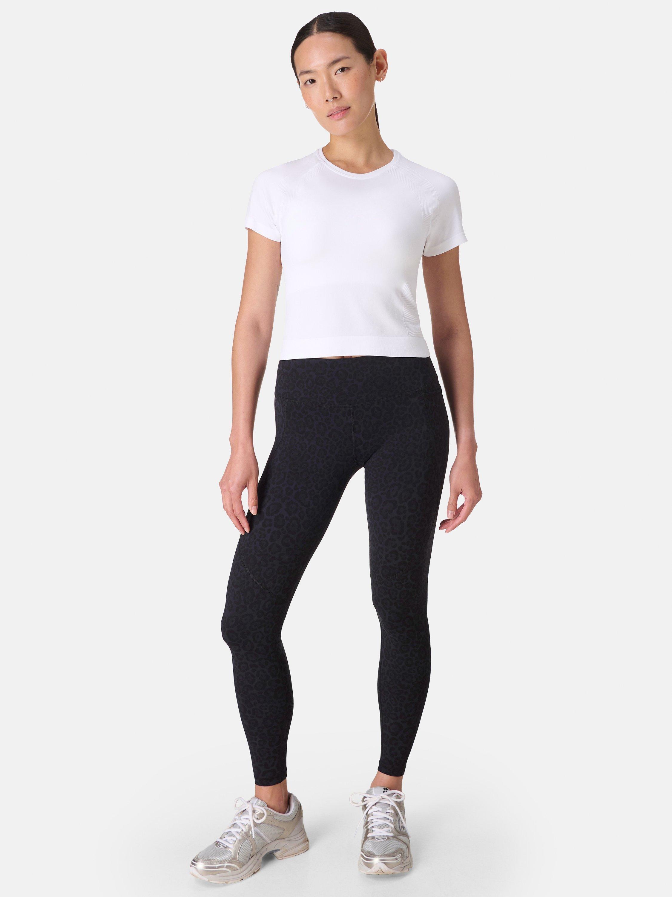 Product image 6 of 11, which shows Sweaty Betty Power 7/8 Workout Leggings, Black Wild Leopard, XXS