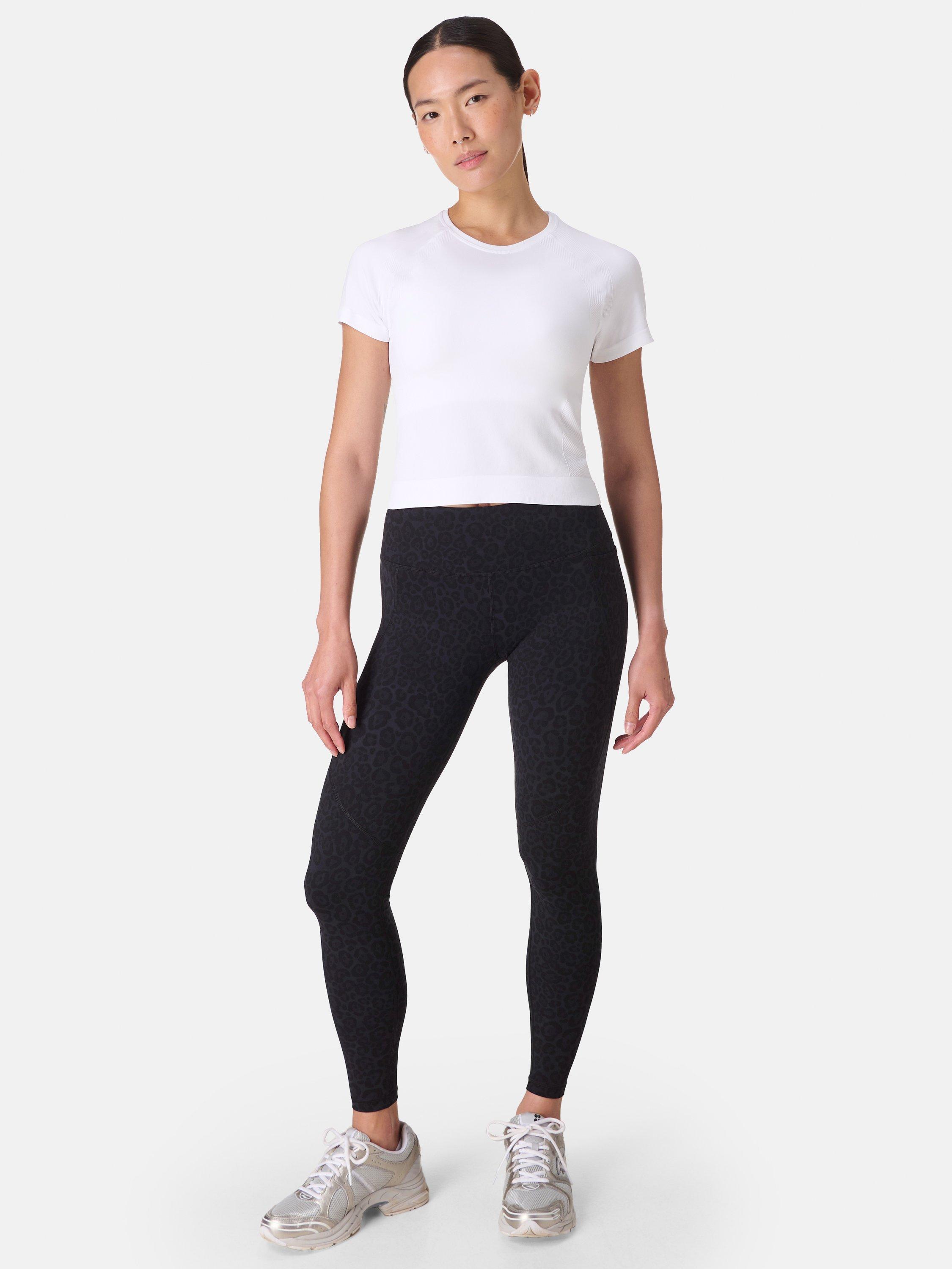 Product image 7 of 11, which shows Sweaty Betty Power 7/8 Workout Leggings, Black Wild Leopard, XXS