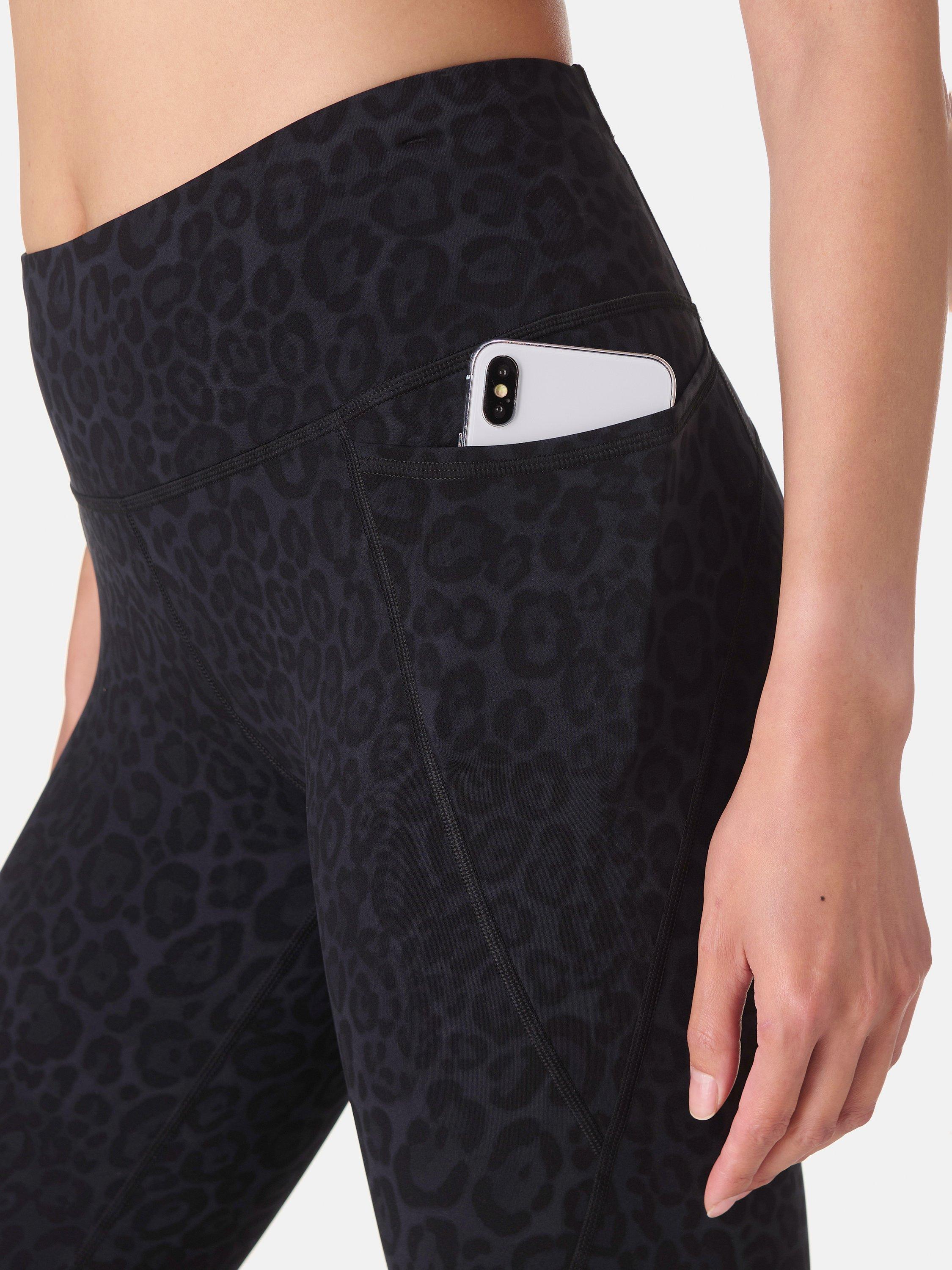Product image 9 of 11, which shows Sweaty Betty Power 7/8 Workout Leggings, Black Wild Leopard, XXS