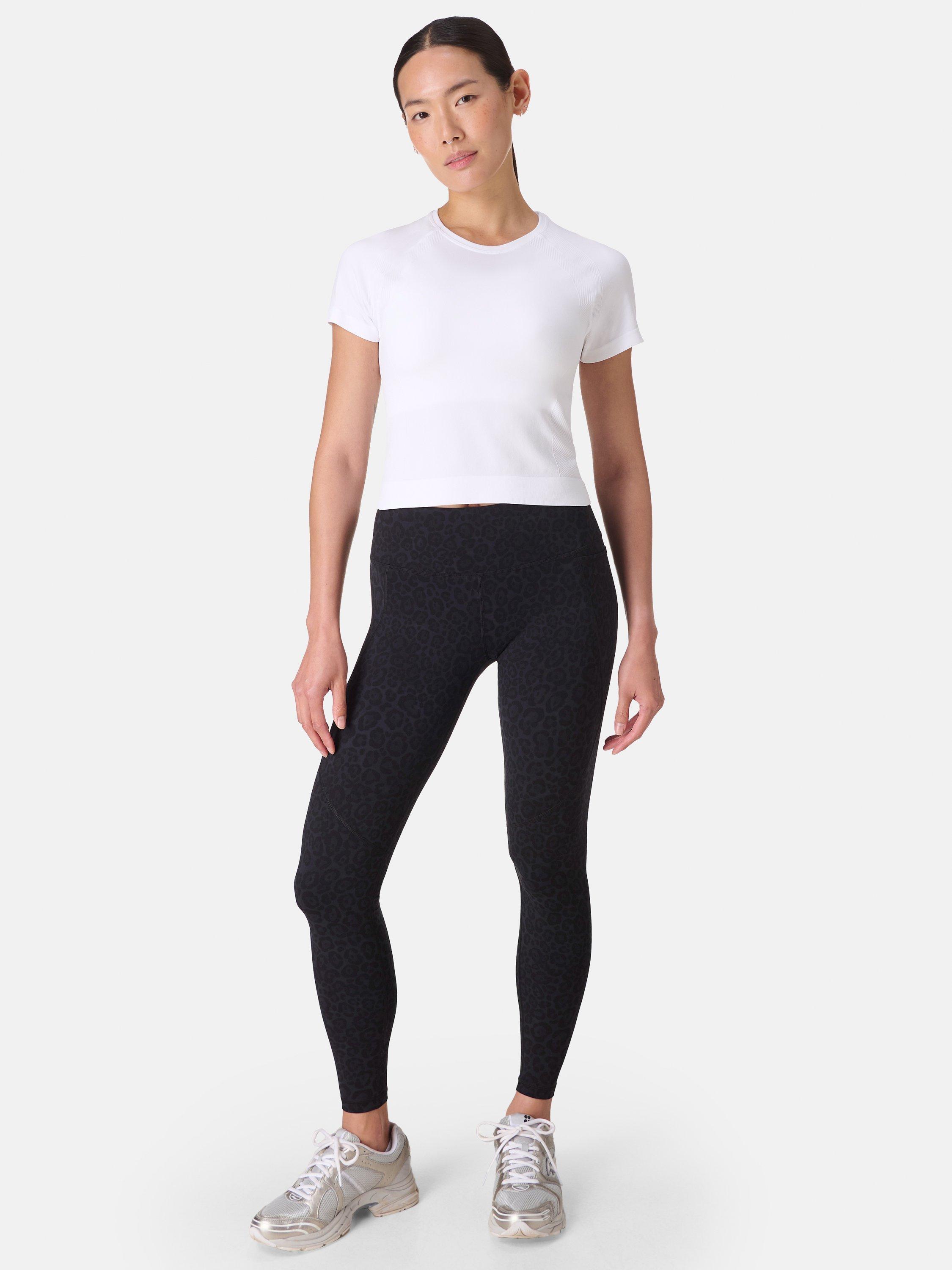 Product image 4 of 10, which shows Sweaty Betty Power Workout Leggings, Black Wild Leopard, XXS
