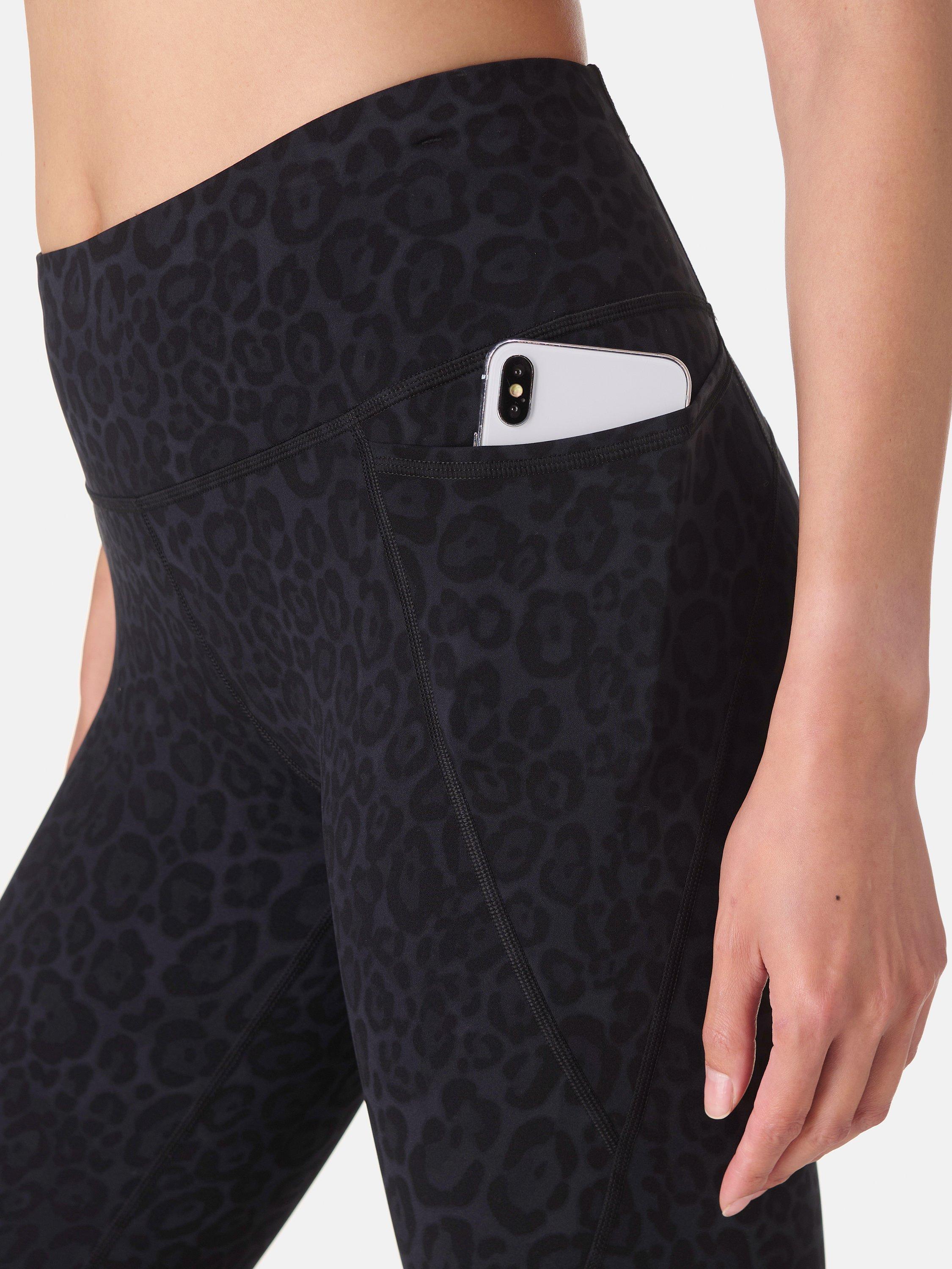 Product image 6 of 10, which shows Sweaty Betty Power Workout Leggings, Black Wild Leopard, XXS