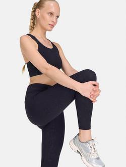 Sweaty Betty Power Emboss 7/8 Workout Leggings - view 2, Black Tortoise