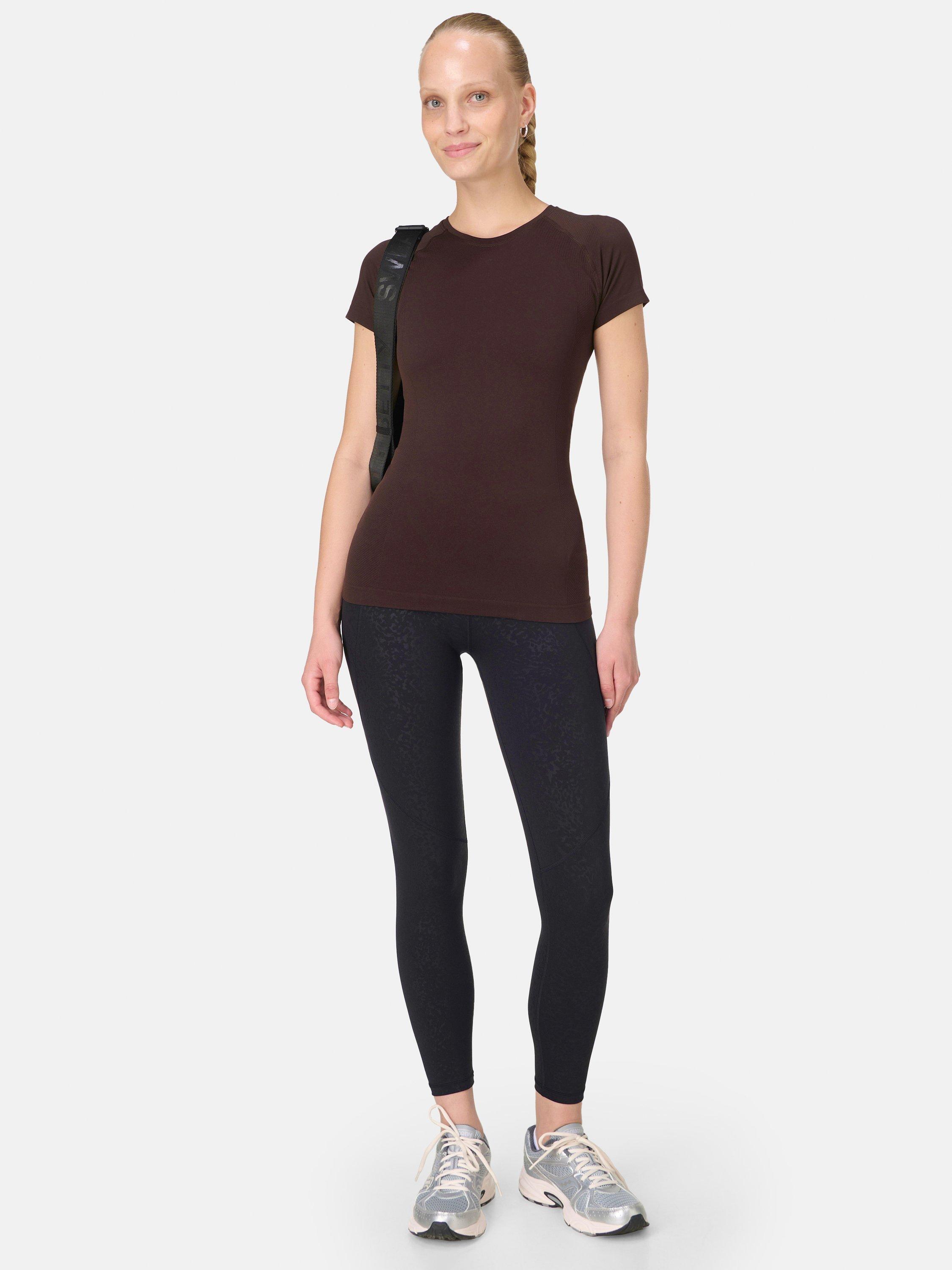 Product image 3 of 8, which shows Sweaty Betty Power Emboss 7/8 Workout Leggings, Black Tortoise, XXS