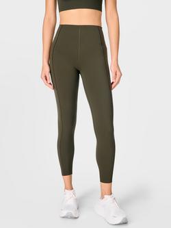 Sweaty Betty Power UltraSculpt High Waisted 7/8 Gym Leggings, Nori Green