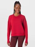 Sweaty Betty After Class Crop Sweatshirt, Pepper Red
